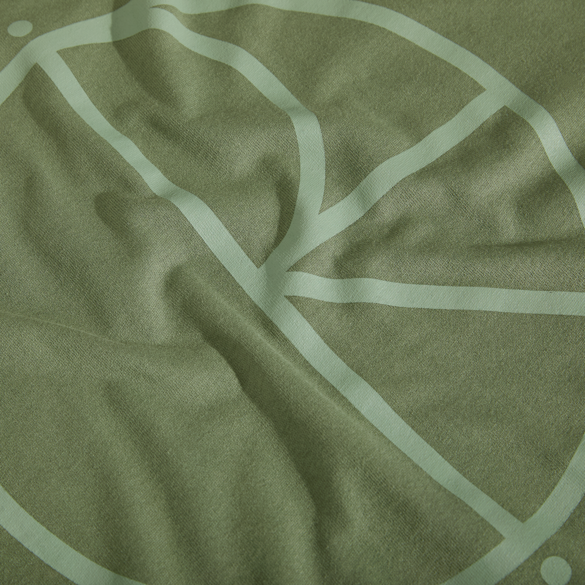 "CONTRAST STROKE LOGO" T-SHIRT (MOSS GREEN)-4