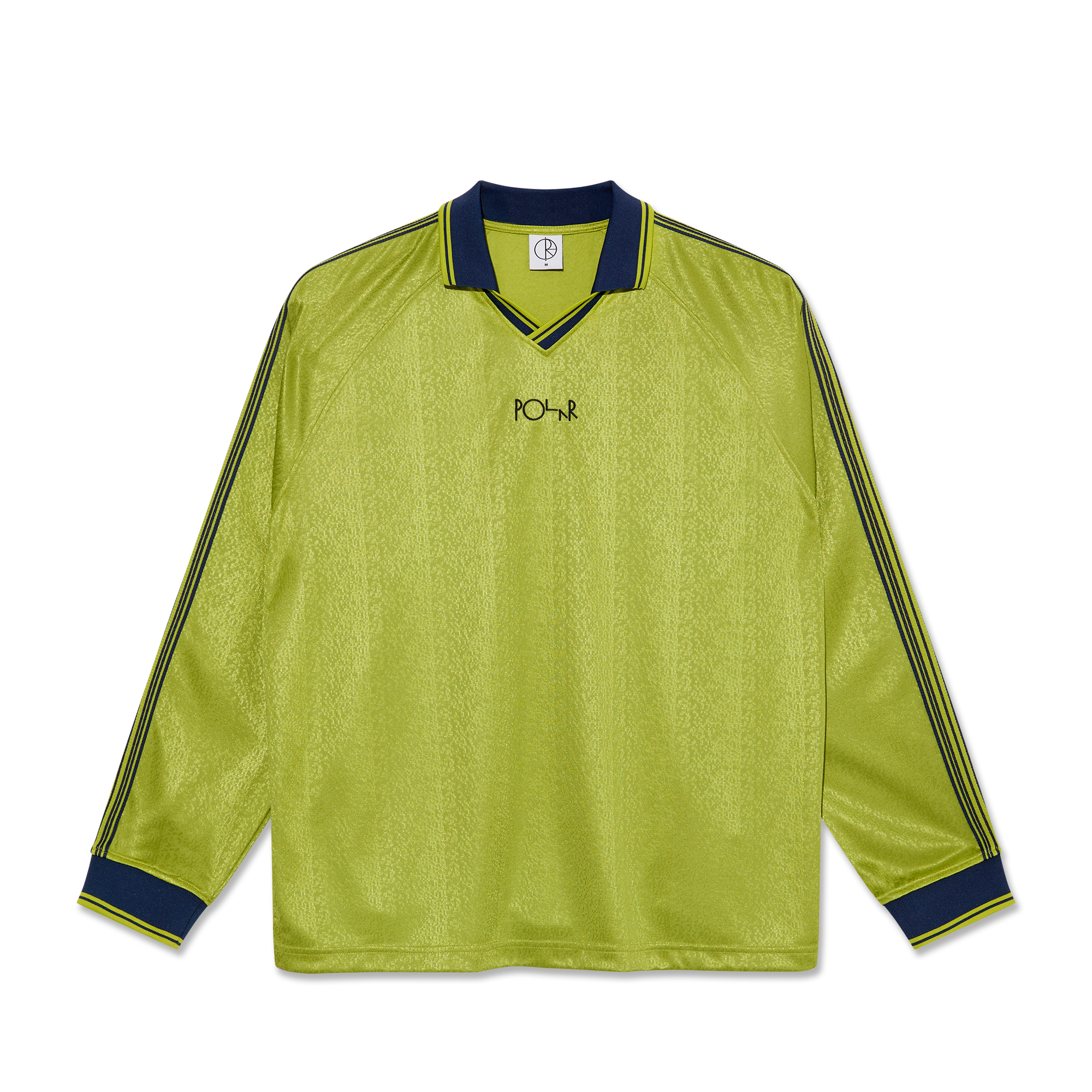 POLAR SKATE CO. - "DAVIE" LONGSLEEVE FOOTBALL SHIRT (PERIDOT/DARK BLUE)