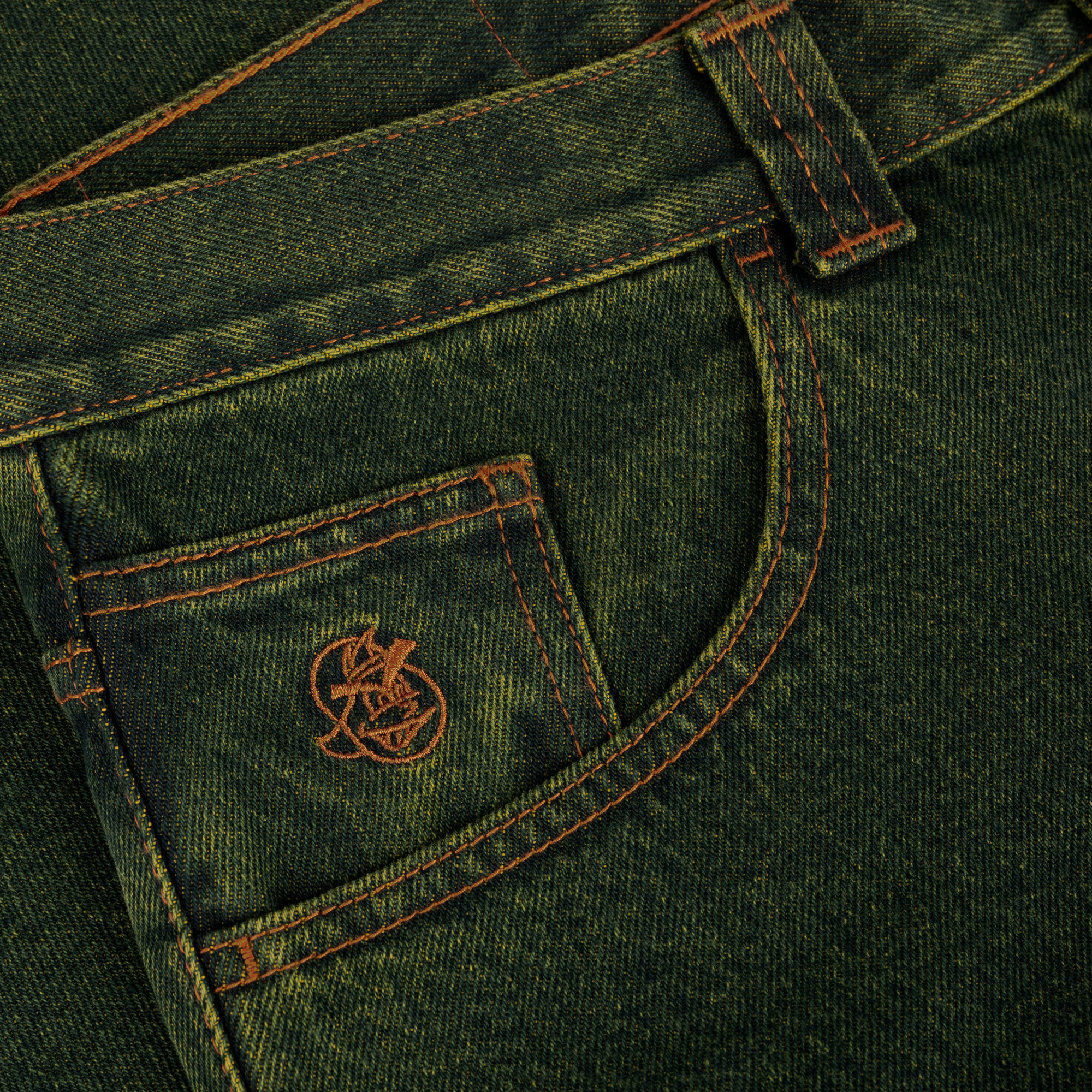 "93!" PANTS (CHARTREUSE/BLUE)-3