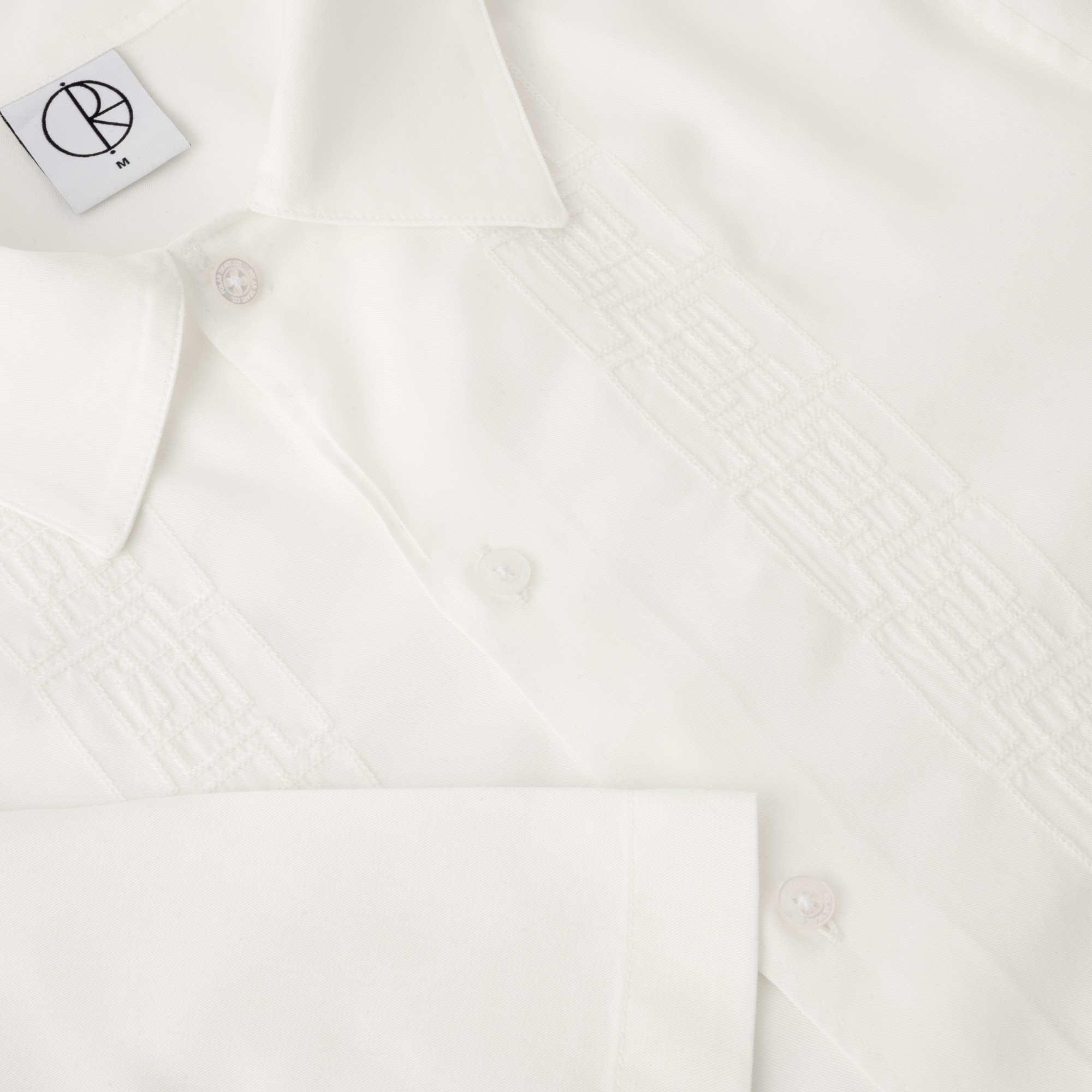"DOUBLE P" BOWLING SHIRT (CLOUD WHITE - SIZE M)-3