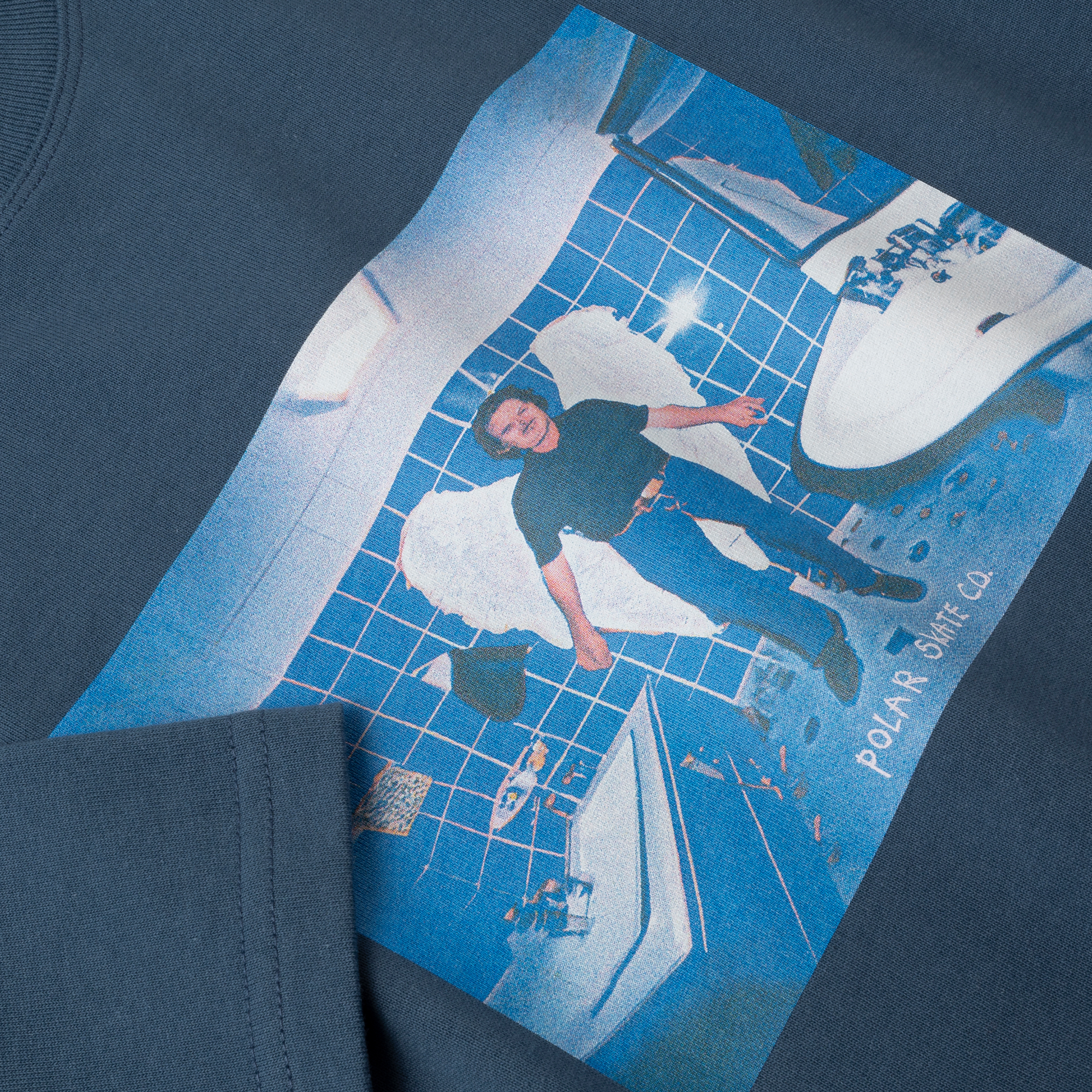 "ANGEL MAN" T-SHIRT (GREY BLUE)