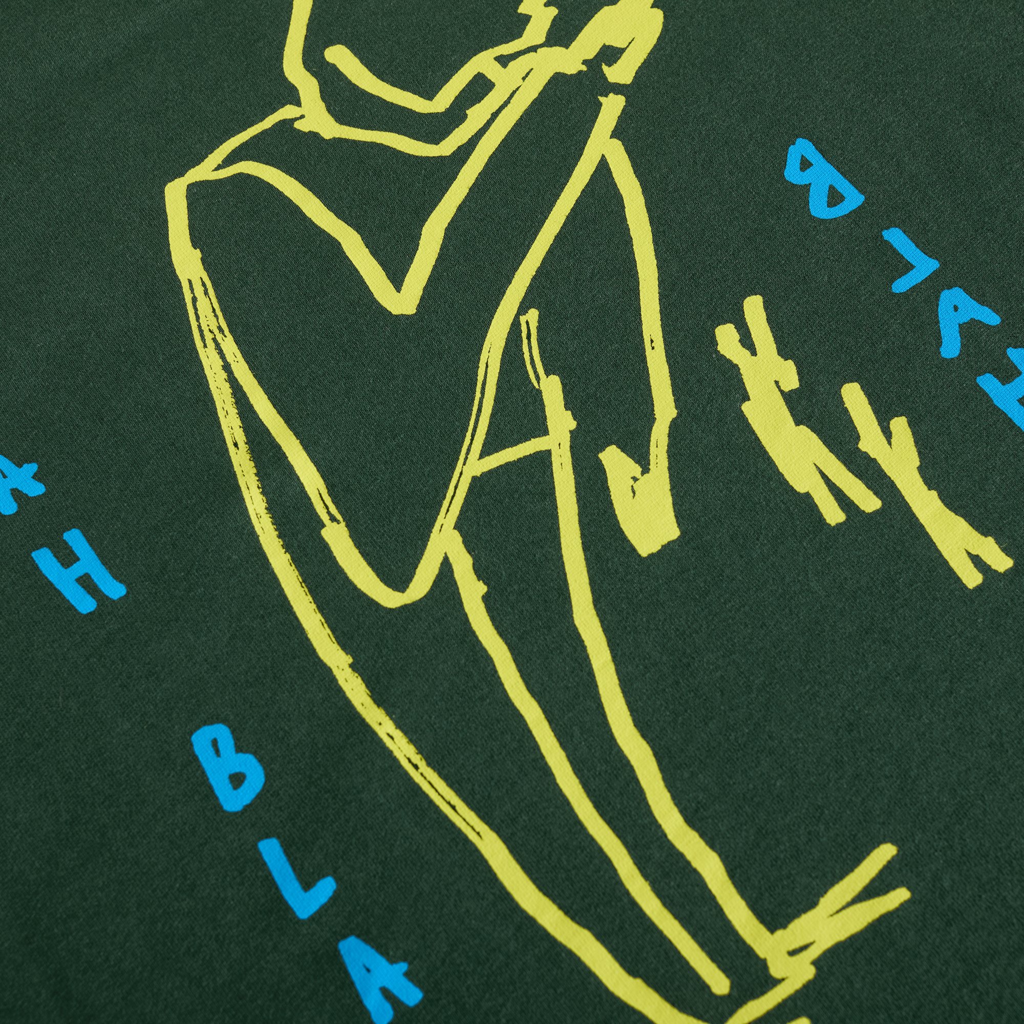 "BLAH BLAH BLAH" T-SHIRT (DARK GREEN)-4