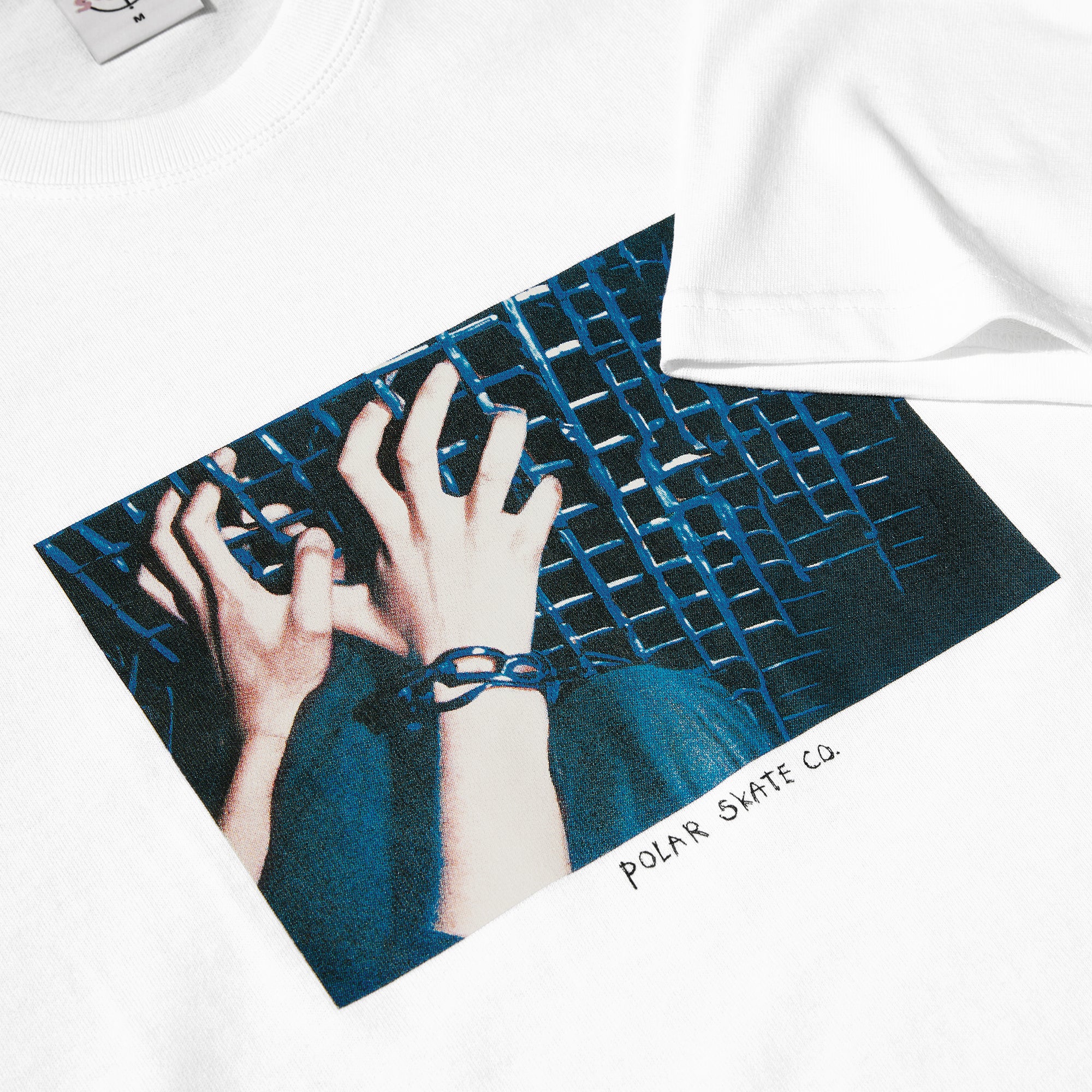 "CAGED HANDS" T-SHIRT (WHITE)-3