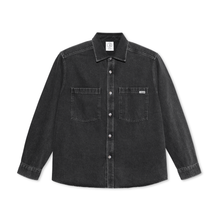 Afbeelding in Gallery-weergave laden, POLAR SKATE CO. - &quot;MITCHELL&quot; DENIM SHIRT (SILVER BLACK)
