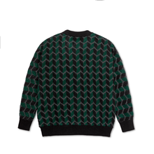 Afbeelding in Gallery-weergave laden, POLAR SKATE CO. - &quot;ZIG ZAG&quot; KNITTED SWEATER (BLACK/DARK TEAL)
