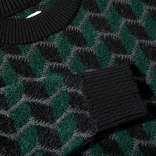 Afbeelding in Gallery-weergave laden, POLAR SKATE CO. - &quot;ZIG ZAG&quot; KNITTED SWEATER (BLACK/DARK TEAL)
