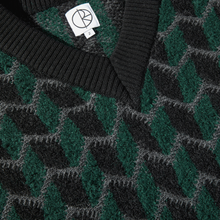Load image into Gallery viewer, POLAR SKATE CO. - &quot;ZIG ZAG&quot; KNITTED VEST (BLACK/DARK TEAL)
