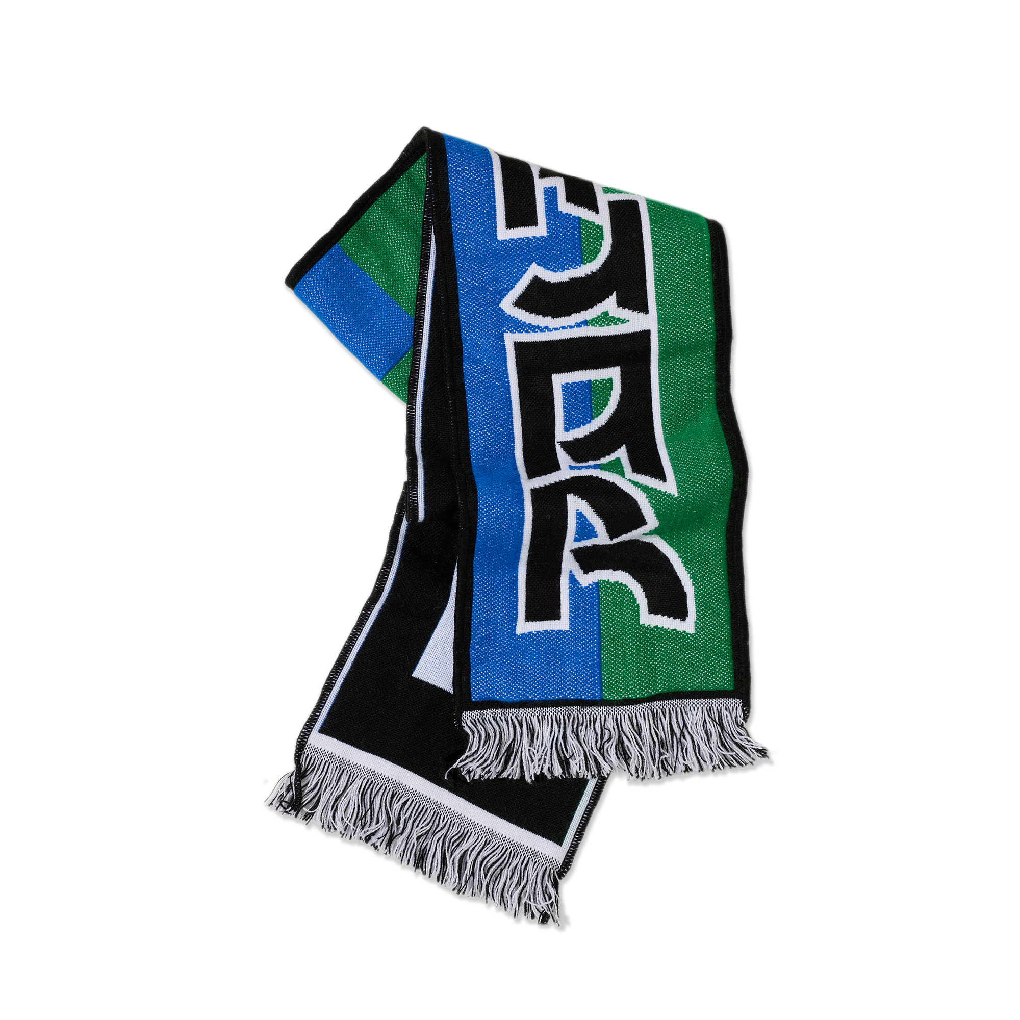 "SQUARES" FOOTBALL SCARF (BLUE/GREEN)