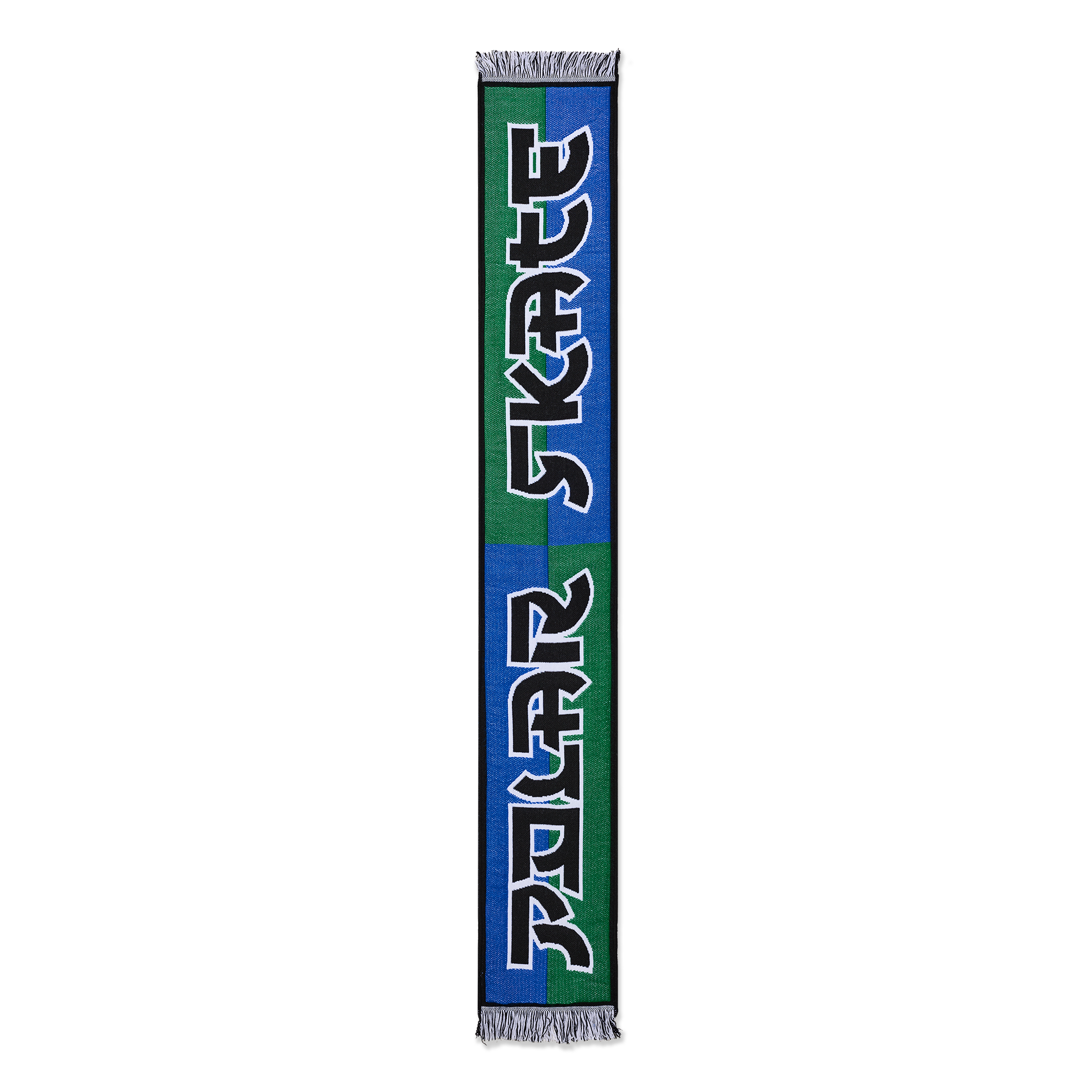 "SQUARES" FOOTBALL SCARF (BLUE/GREEN)