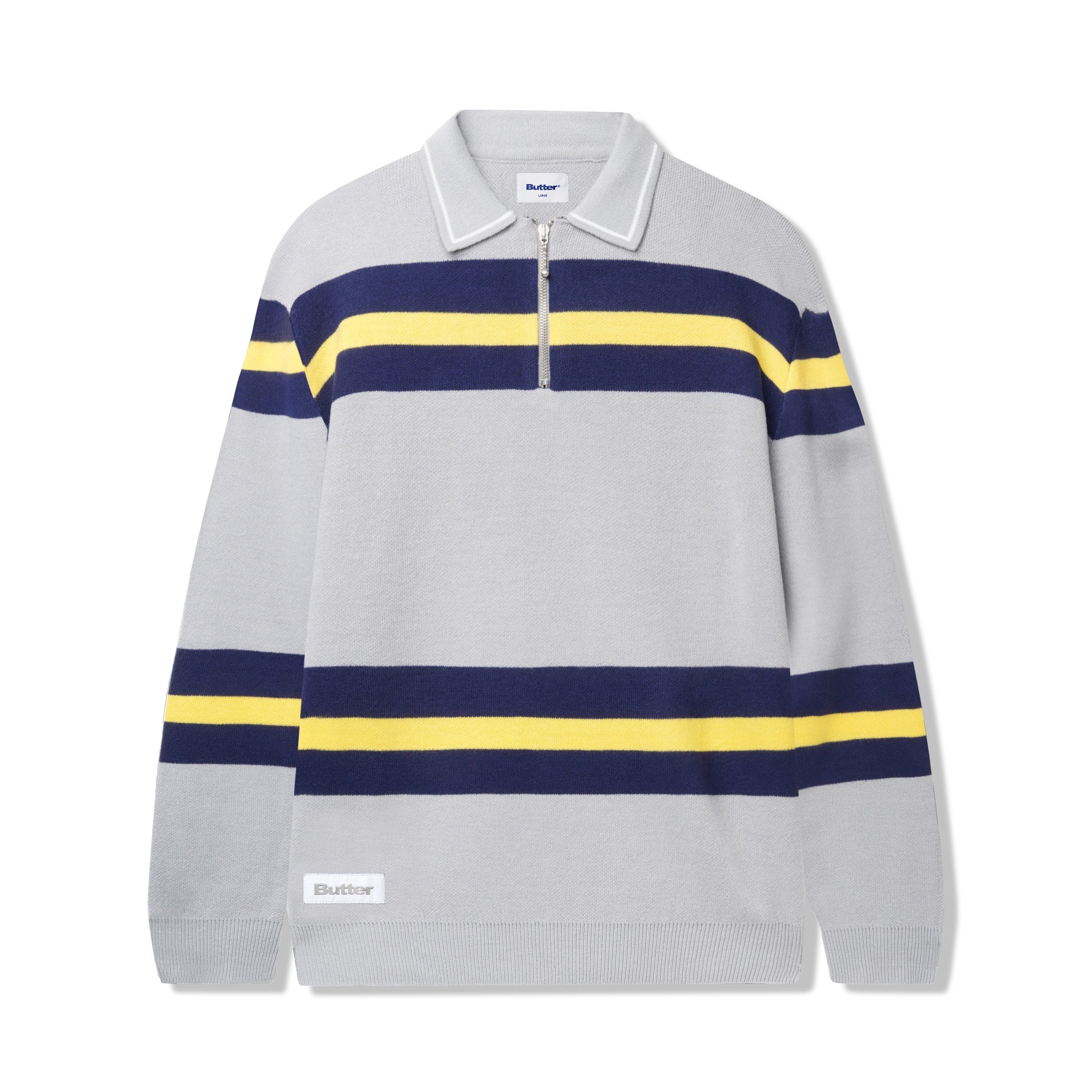 "POLO" KNIT SWEATER (GREY)