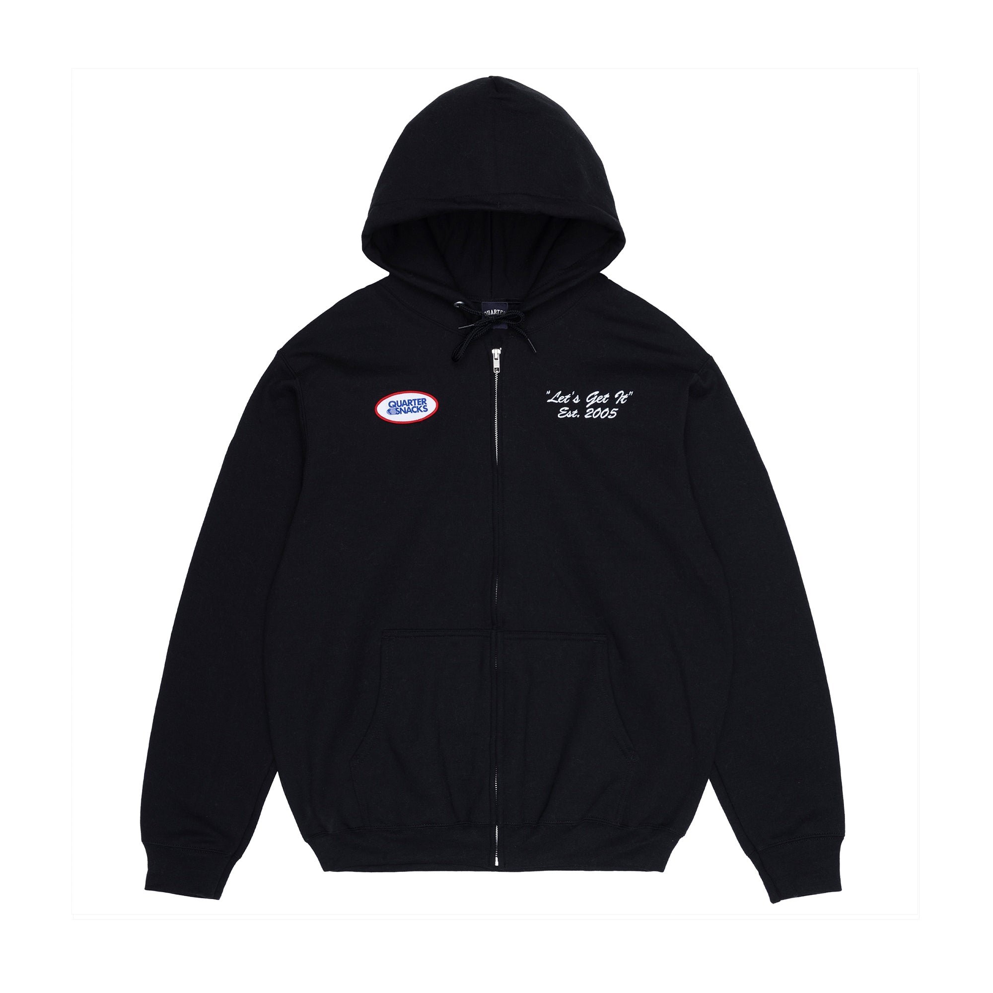 "LET'S GET IT" ZIP-UP HOODIE (BLACK)