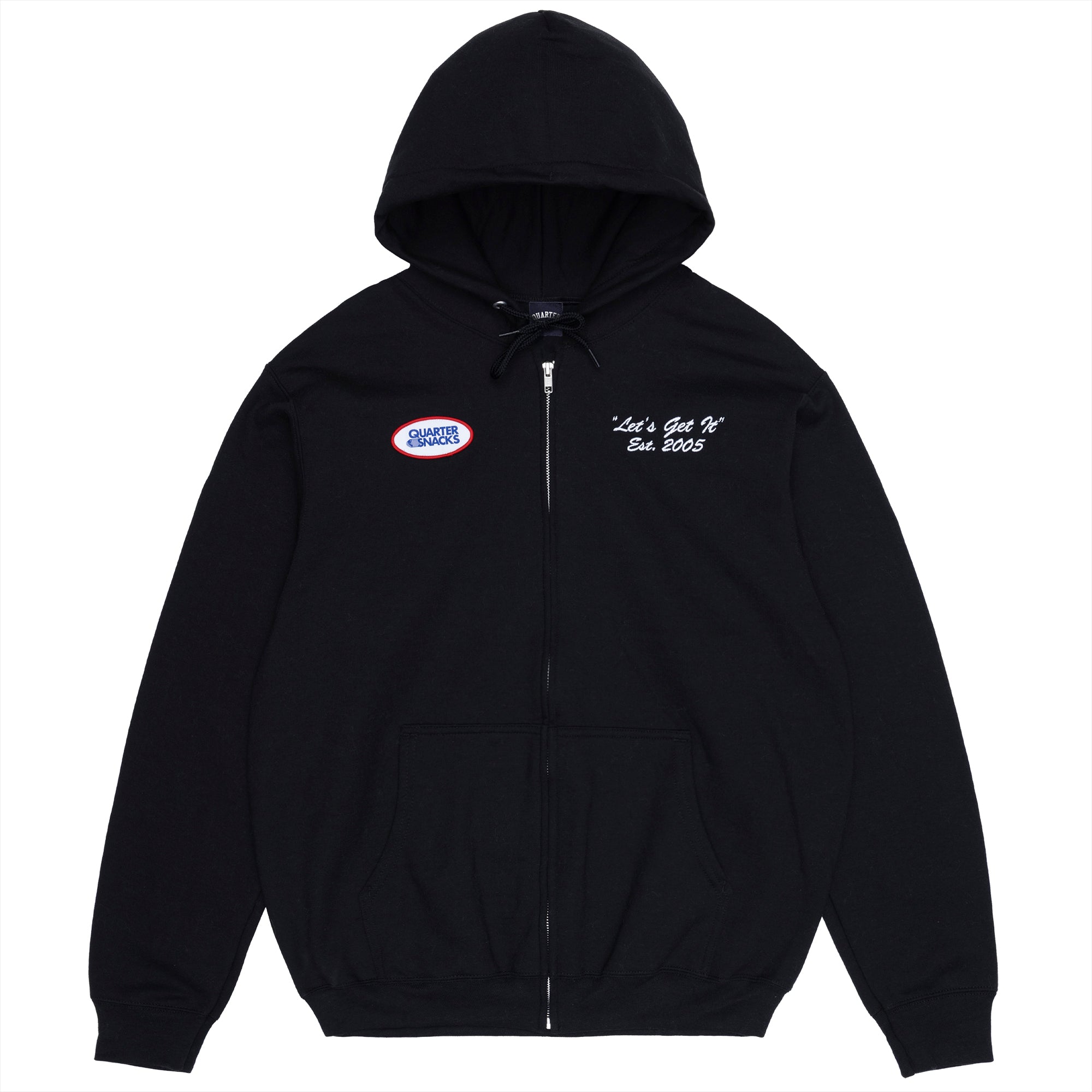 "LET'S GET IT" ZIP-UP HOODIE (BLACK)
