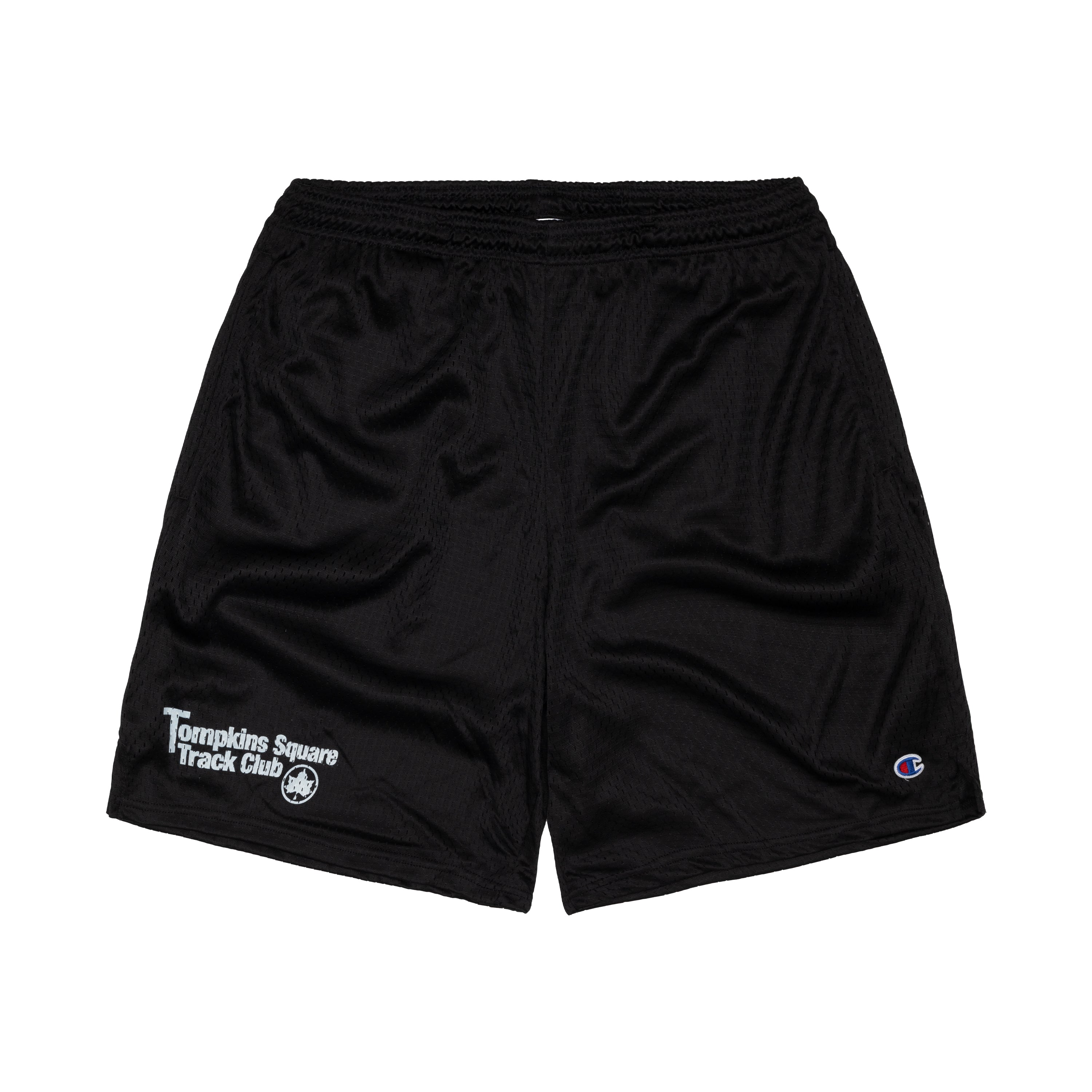 QUARTERSNACKS - "TRACK CLUB" CHAMPION GYM SHORTS (BLACK)
