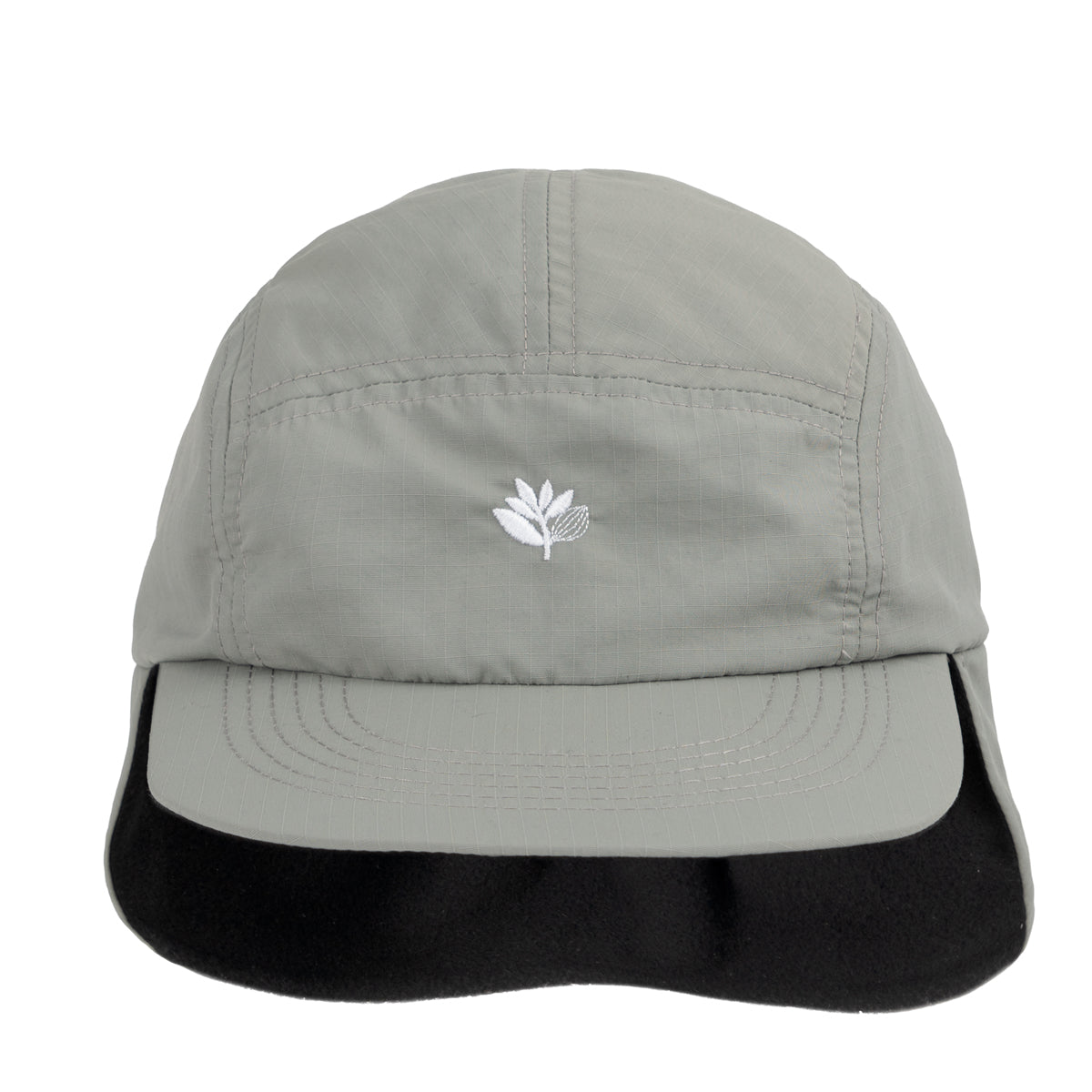 "REVERSIBLE" FLAP HAT (BLACK/GREY)-3