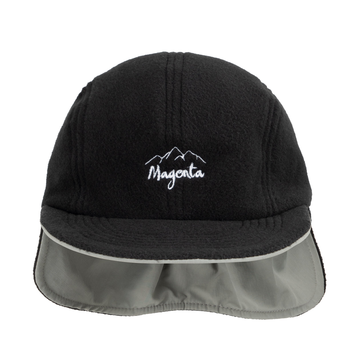 "REVERSIBLE" FLAP HAT (BLACK/GREY)-6