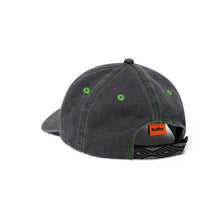 Lade das Bild in den Galerie-Viewer, BUTTER GOODS - &quot;ROUNDED&quot; 6 PANEL HAT (WASHED BLACK/GREEN STITCH)
