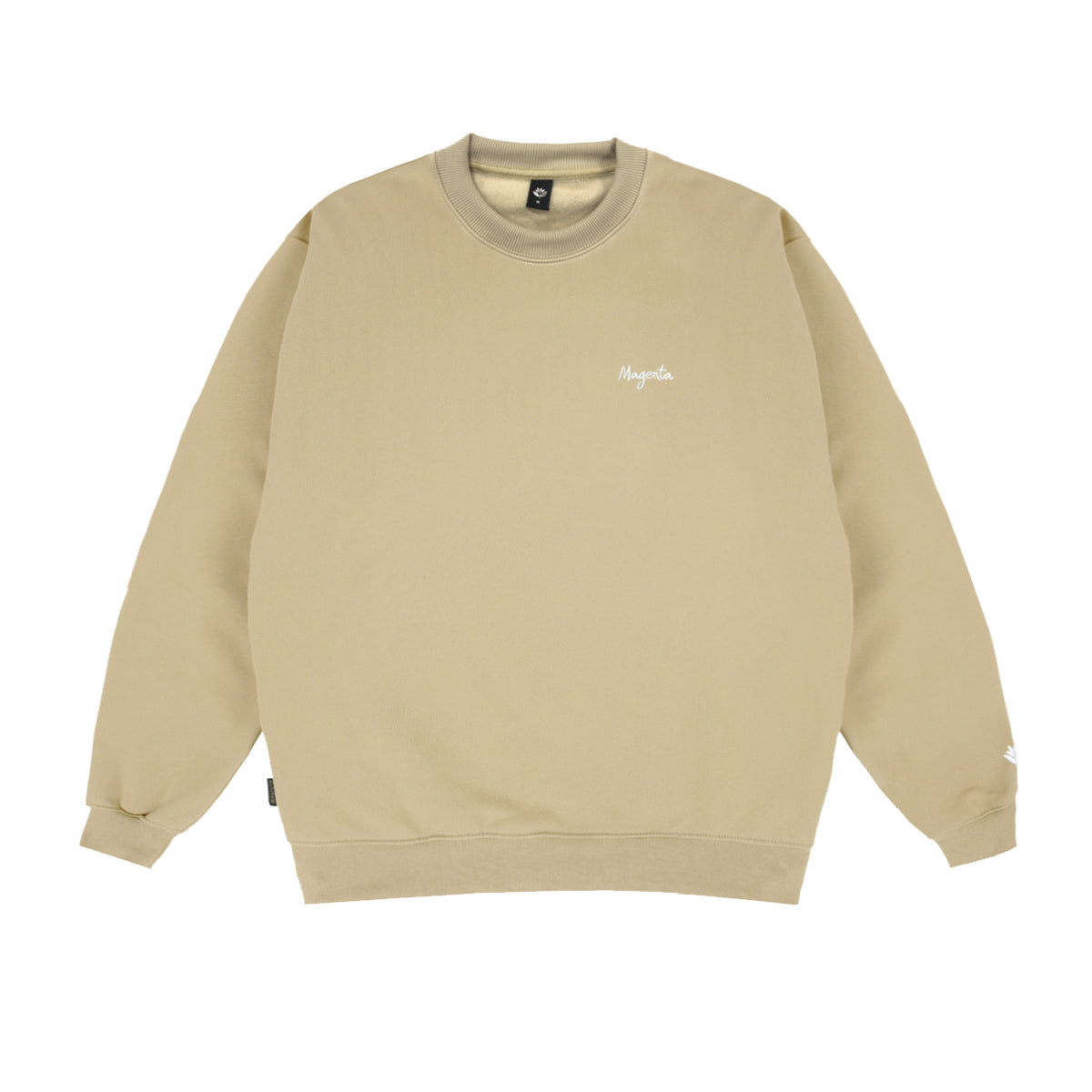 MAGENTA SKATEBOARDS - "SCRIPT" CREWNECK (BEIGE)