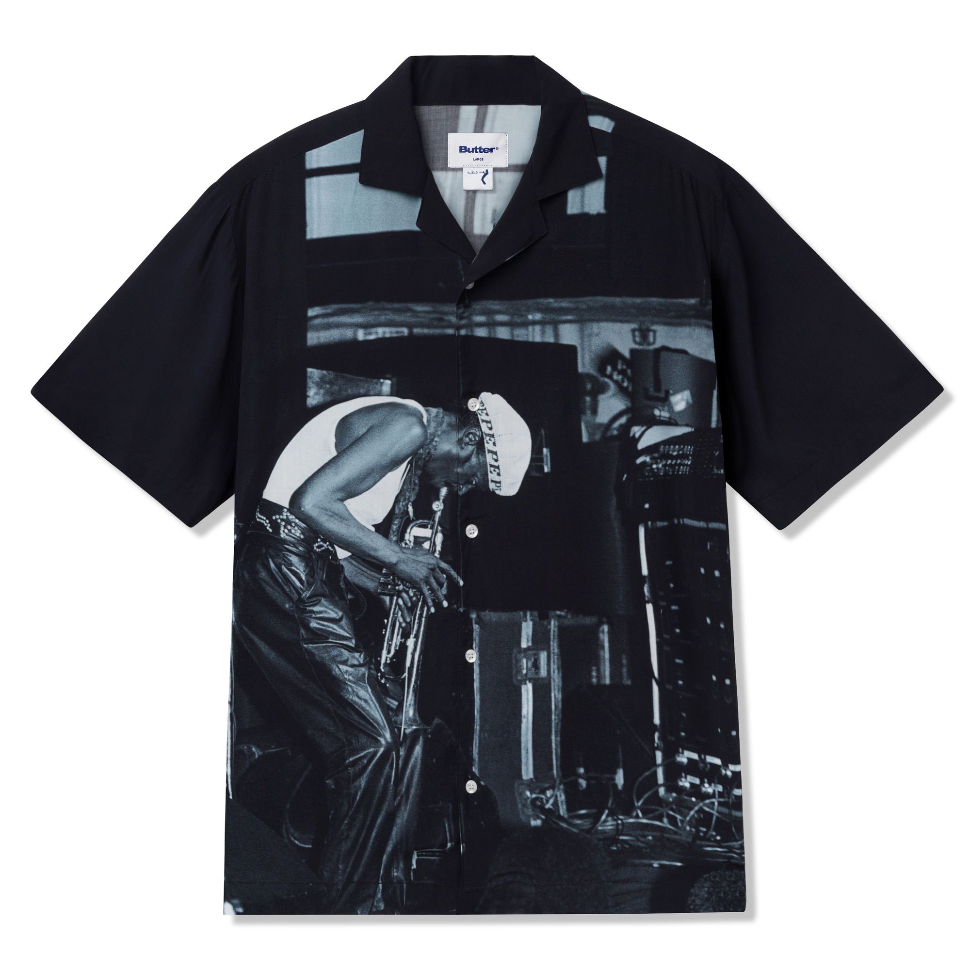 "SAVOY" BUTTON UP SHIRT (BLACK)