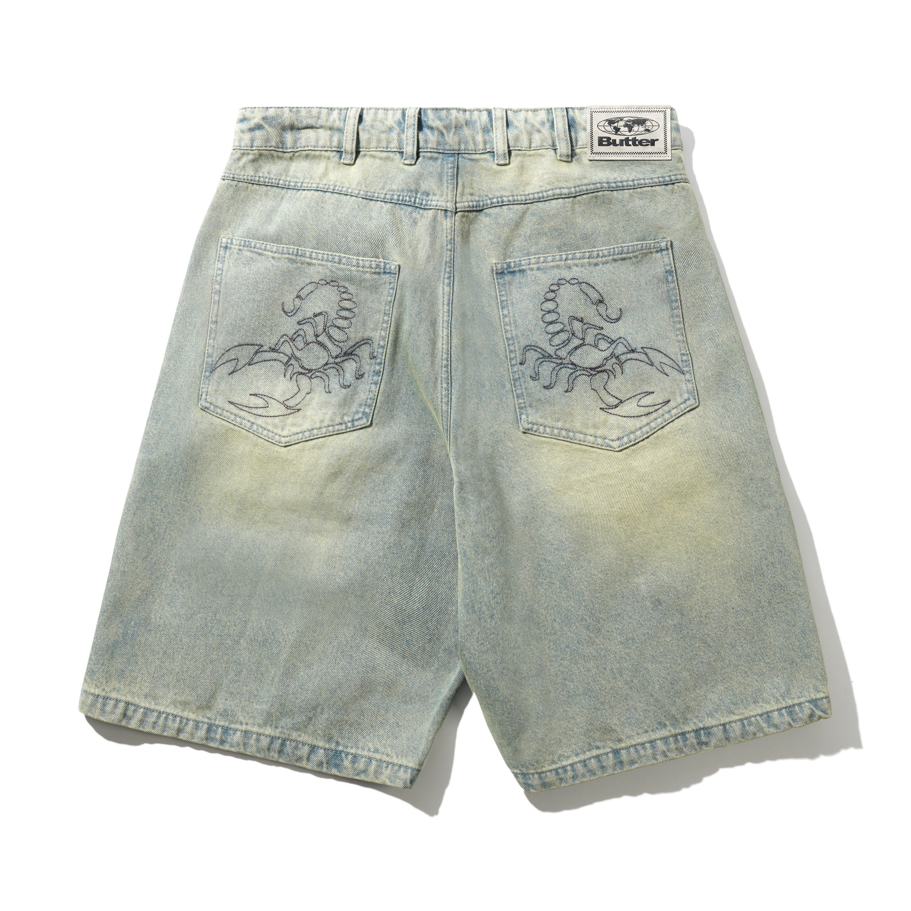 BUTTER GOODS - "SCORPION STITCH" DENIM JEANS (TINTED LIGHT BLUE)