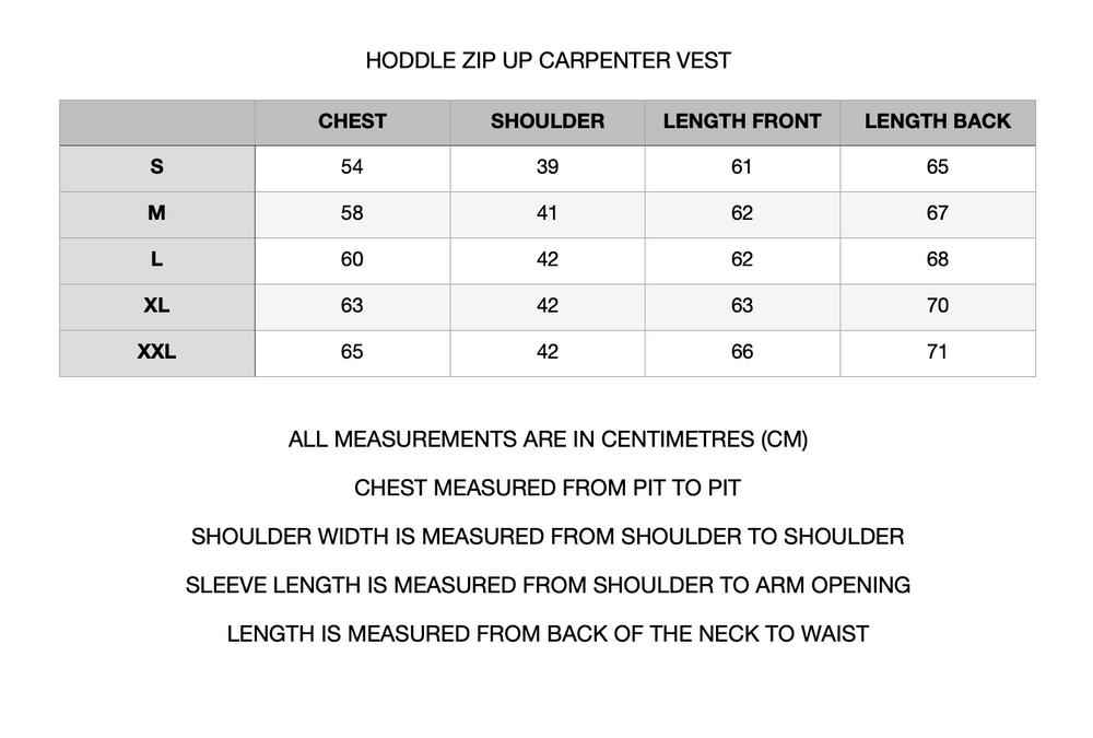 "ZIP UP" CARPENTER VEST (BLACK)-8