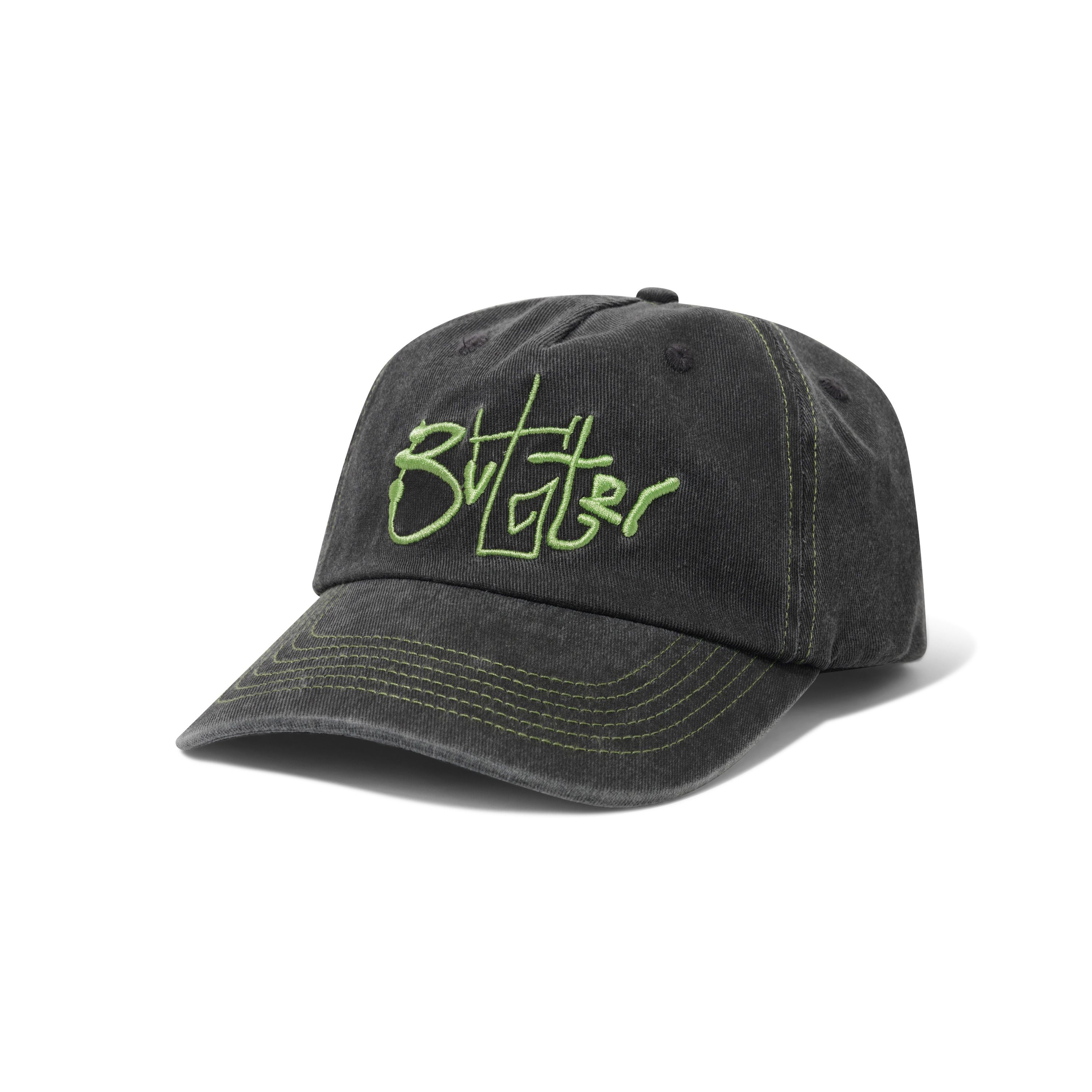 "SCRIBBLE" 5 PANEL HAT (WASHED BLACK)