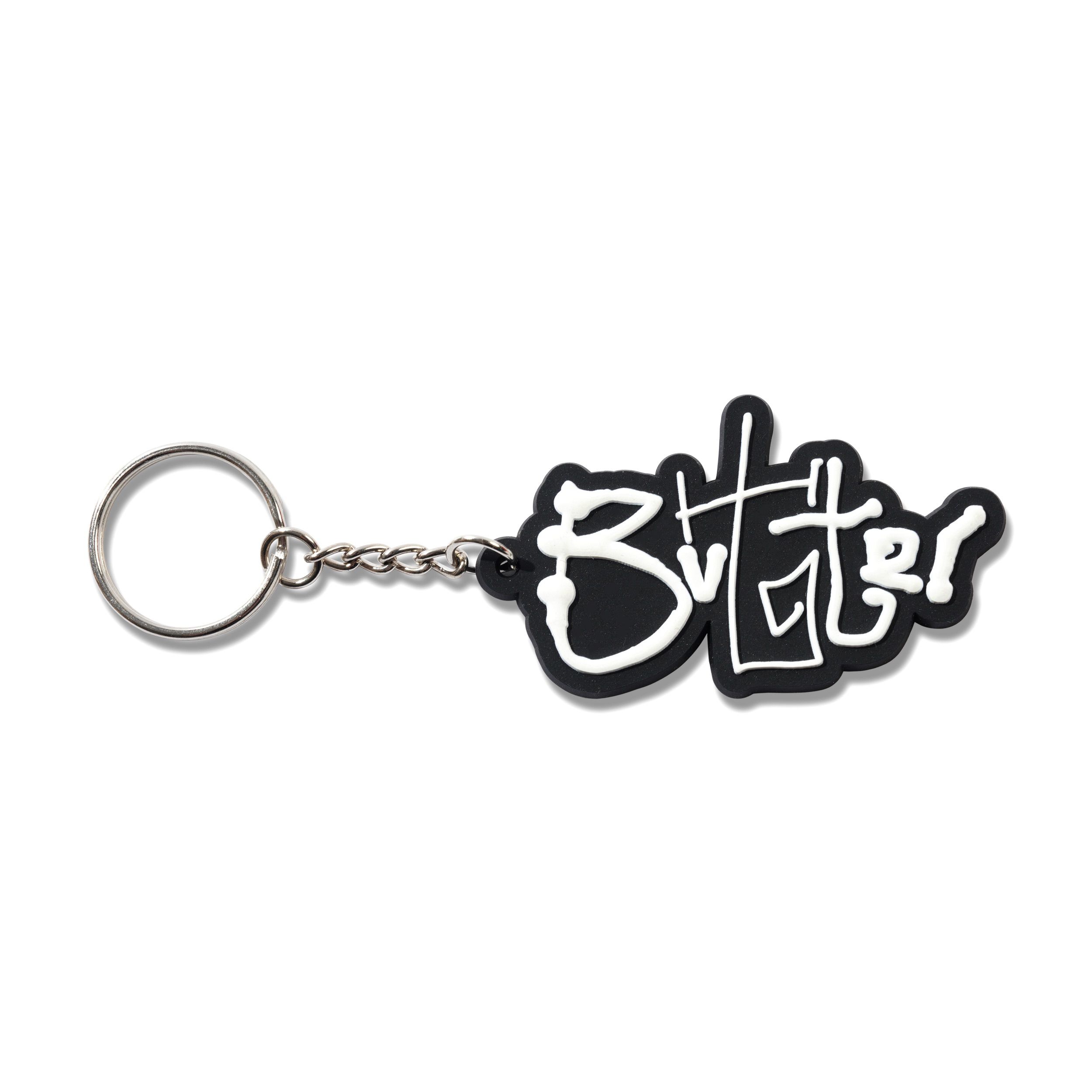 "SCRIBBLE" RUBBER KEYCHAIN (BLACK)