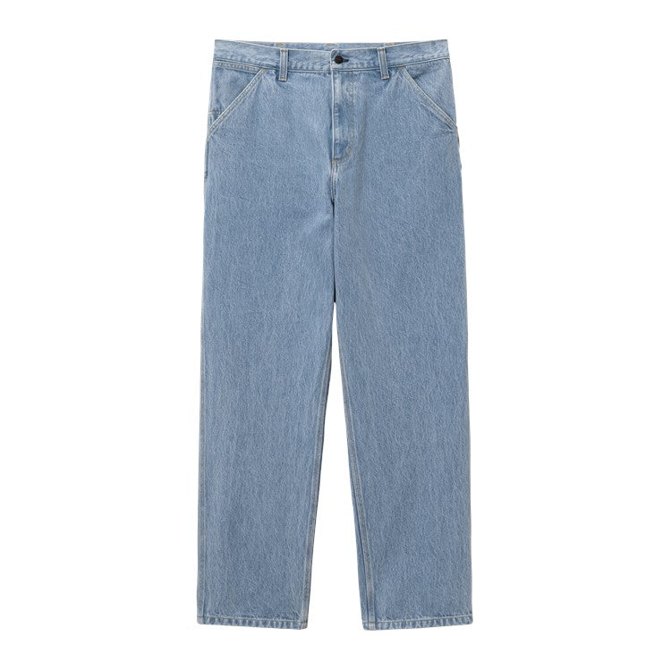 "SINGLE KNEE" SMITH DENIM WORK PANTS (BLUE HEAVY STONE BLEACHED)