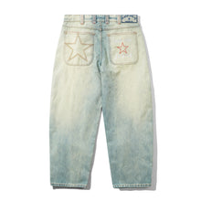 Charger l&#39;image dans la galerie, CASH ONLY - &quot;STARS&quot; DENIM PANTS (SUN FADE WASH)
