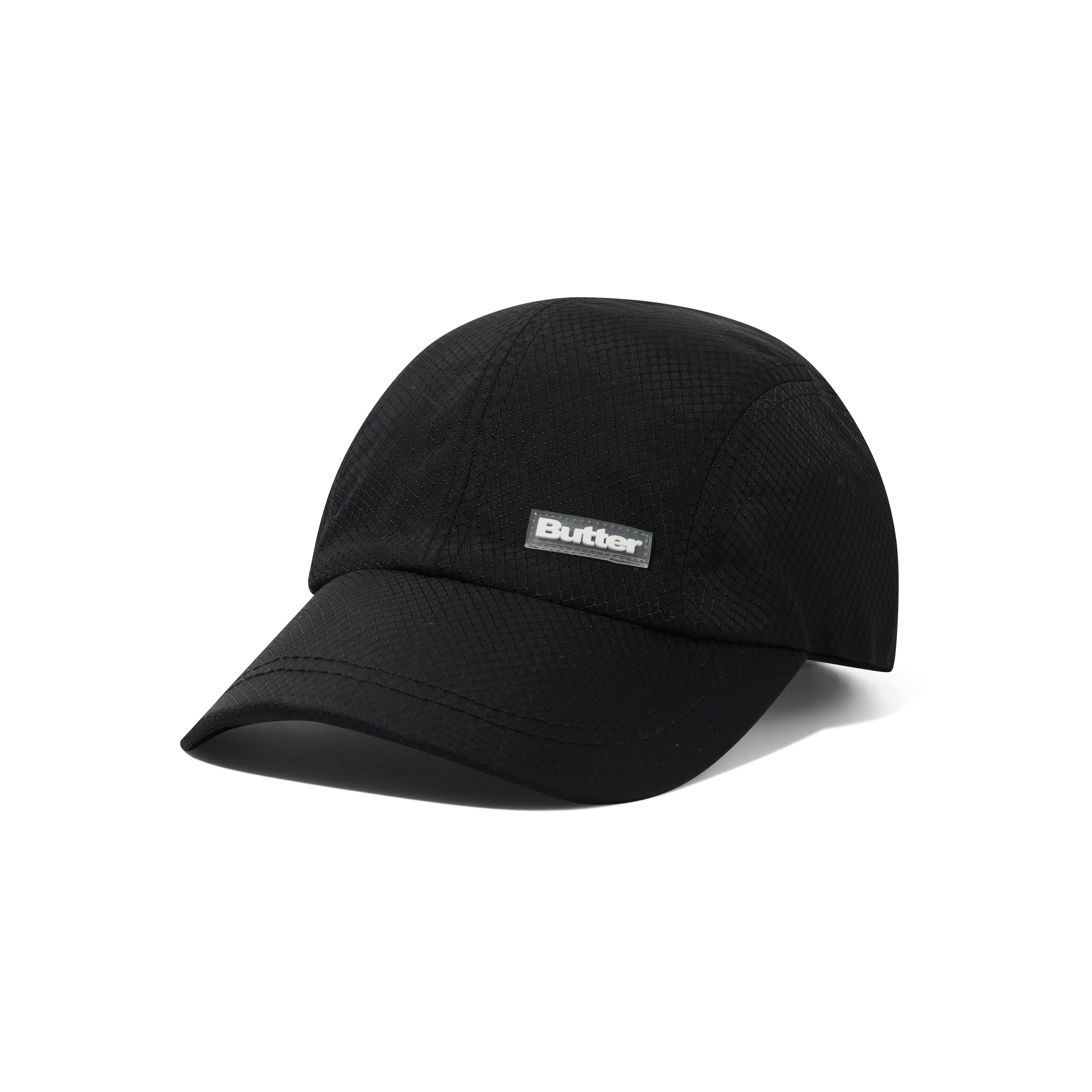 "STRIDE" 4 PANEL HAT (BLACK)