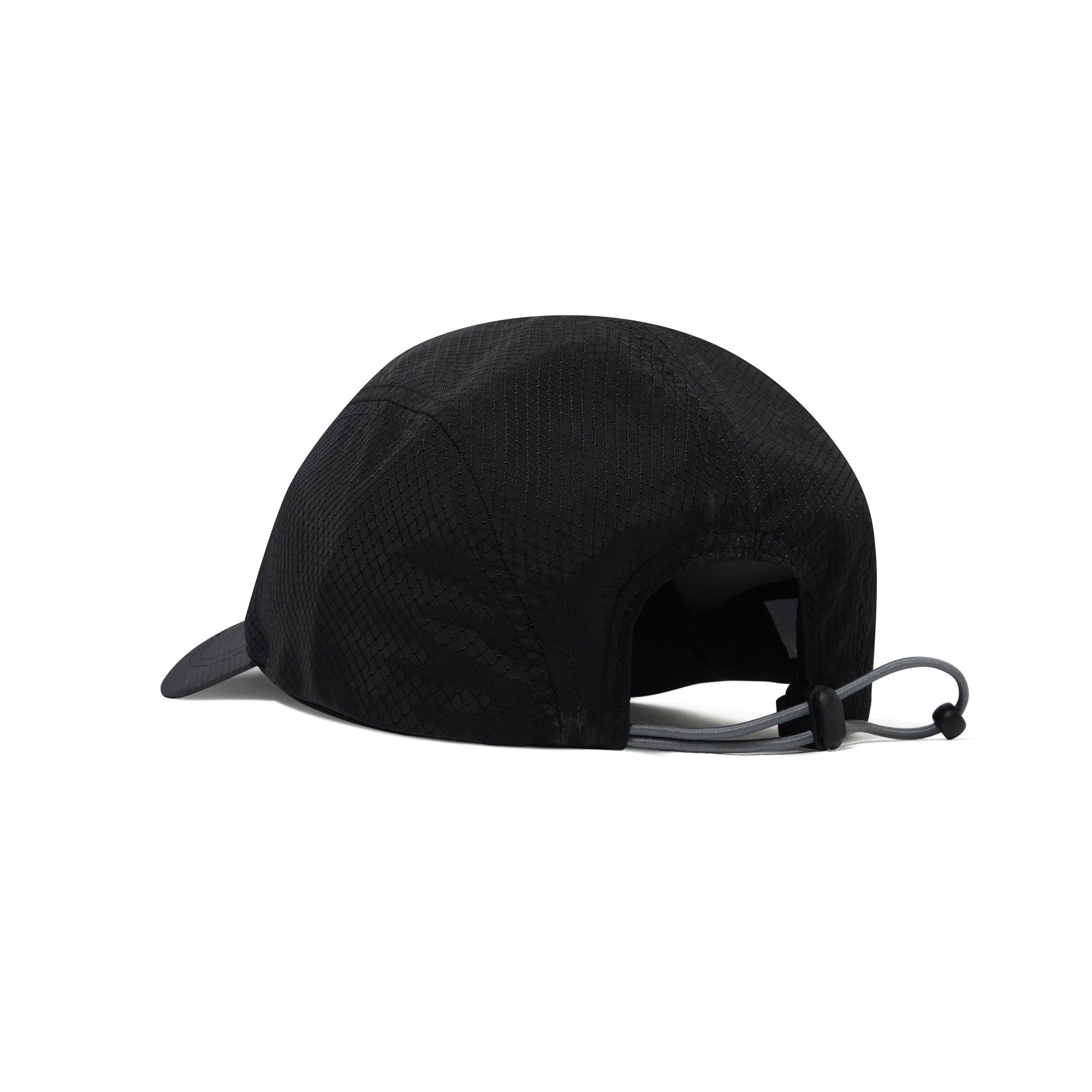 "STRIDE" 4 PANEL HAT (BLACK)