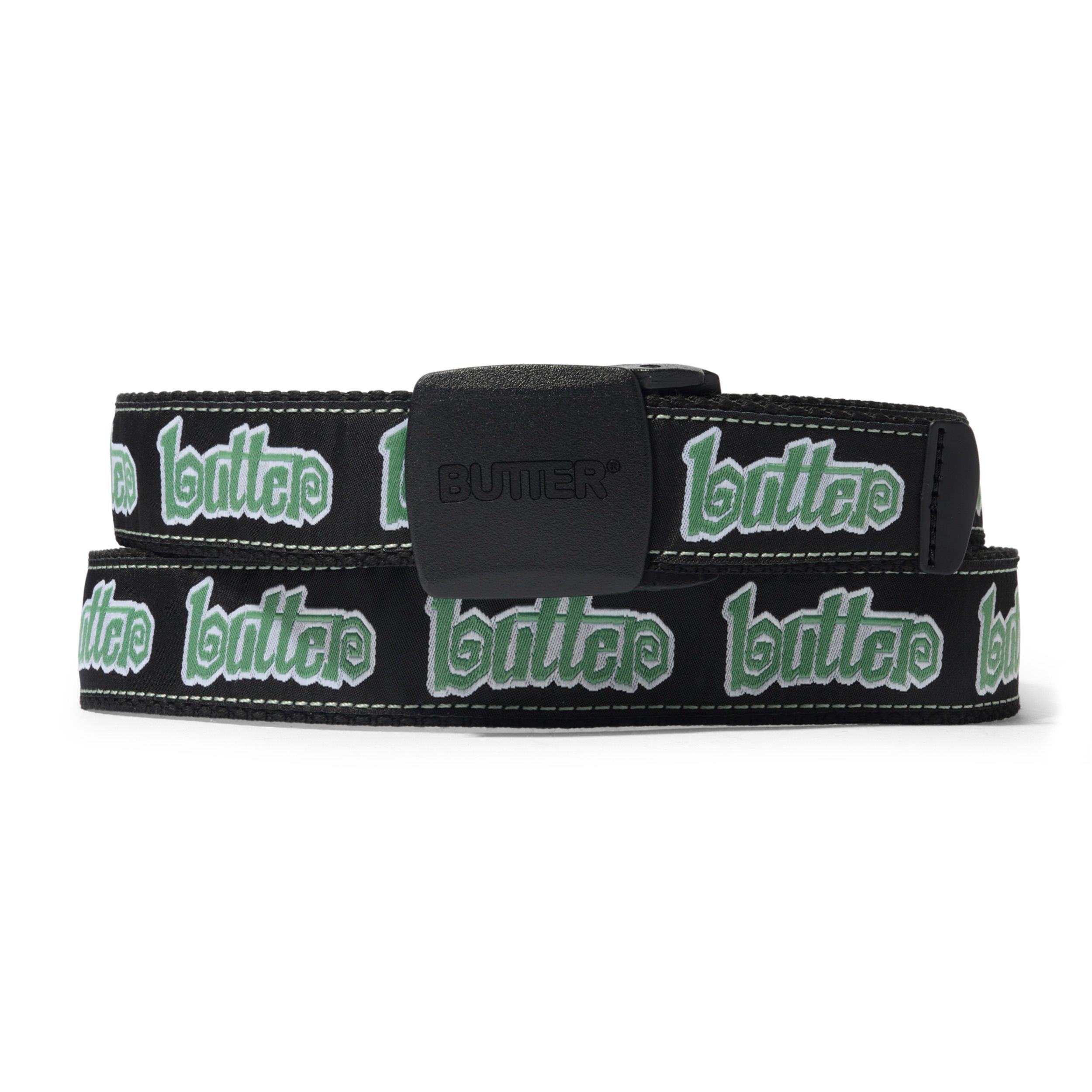 "SWIRL" WOVEN BELT (BLACK)