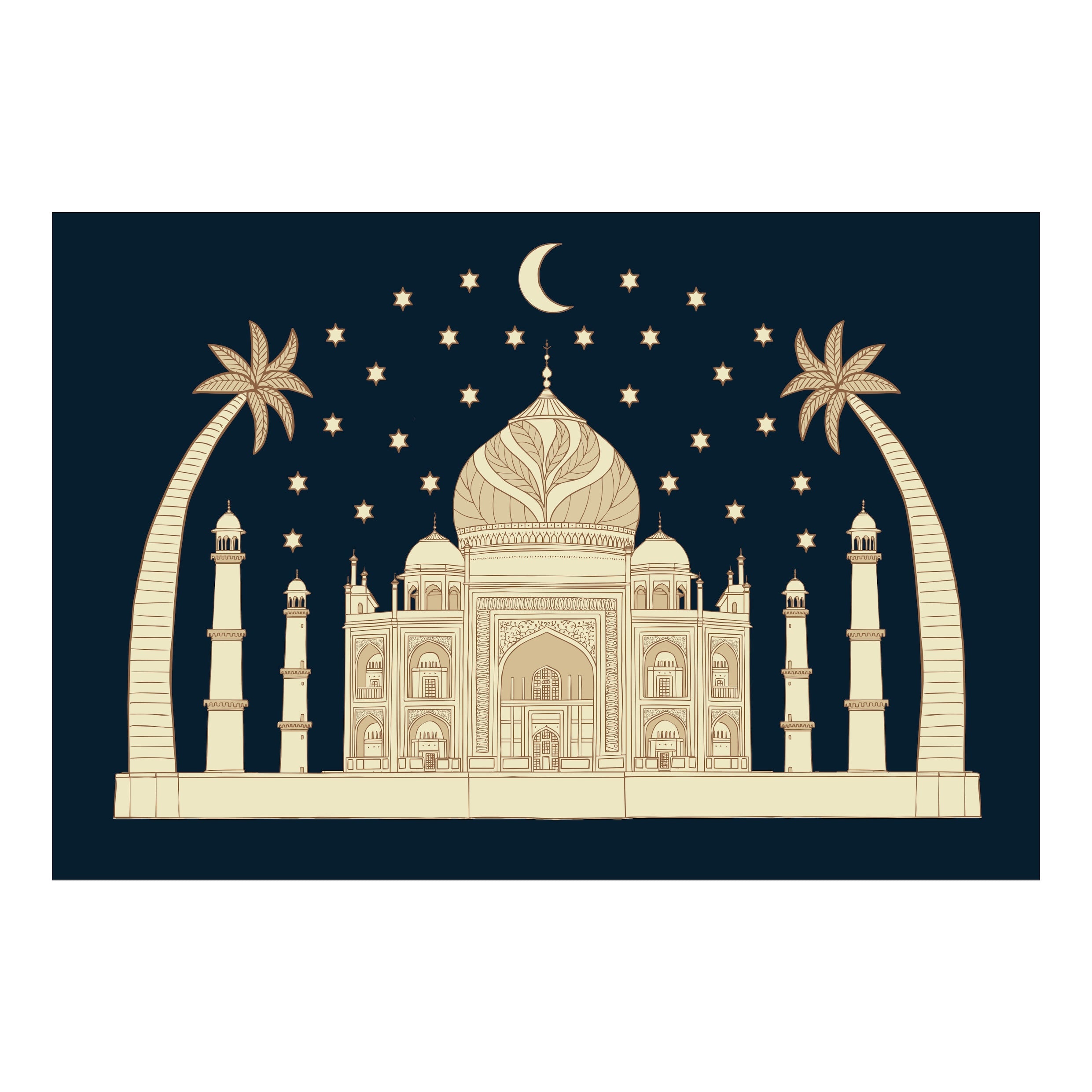 "TAJ MAHAL" PRINT (A3)