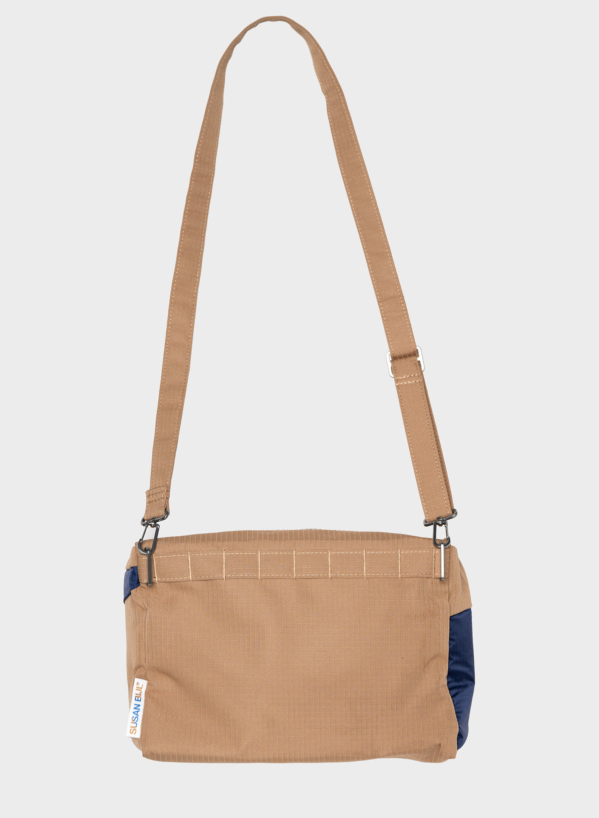 "THE NEW BUM BAG" MEDIUM SIDE BAG (CAMEL/NAVY)-3