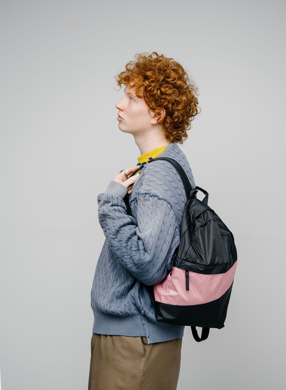 "THE NEW FOLDABLE BACKPACK" MEDIUM (BLACK/PINK PANTHER)-5