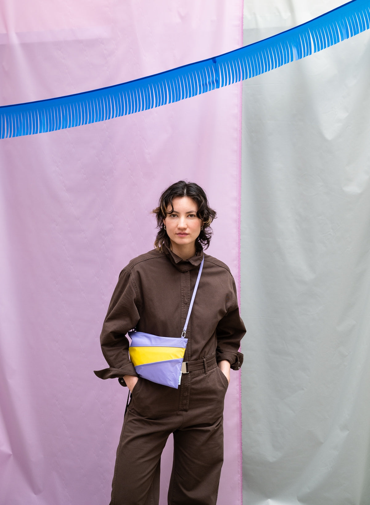 "THE NEW POUCH" MEDIUM SIDE BAG (TREBLE/TV YELLOW)