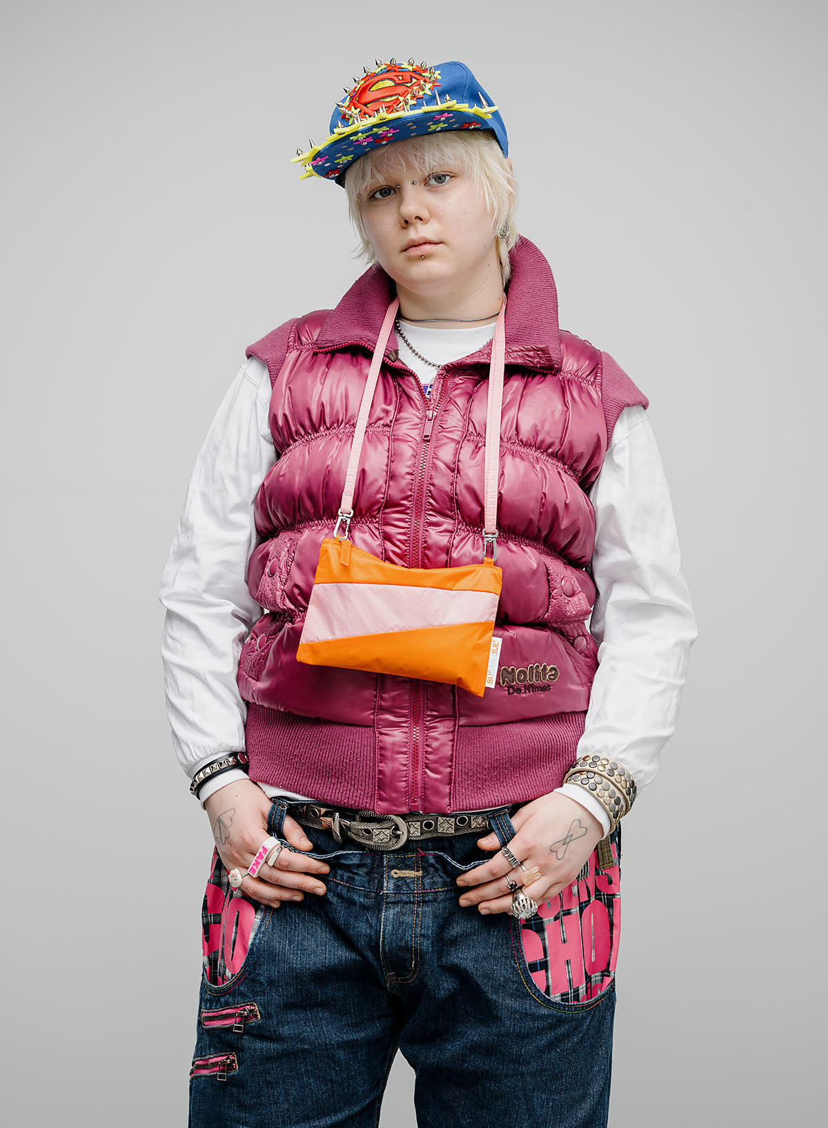 "THE NEW POUCH" SMALL (ORANGE/PINK PANTHER)