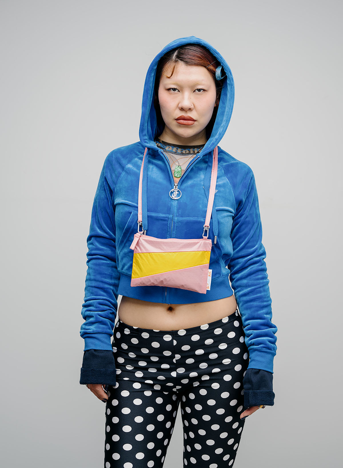 "THE NEW POUCH" SMALL (PINK PANTHER/SUNFLOWER)