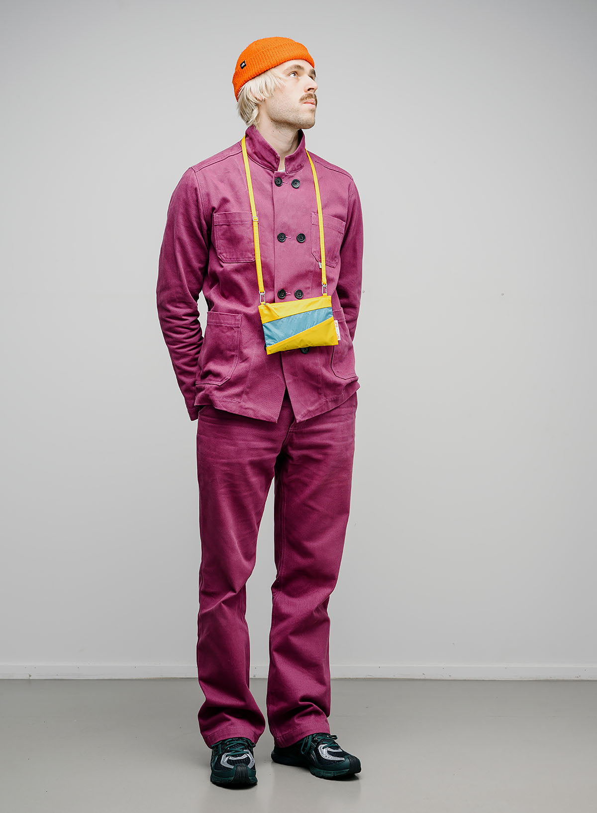 "THE NEW POUCH" SMALL (SUNFLOWER/OCEAN)