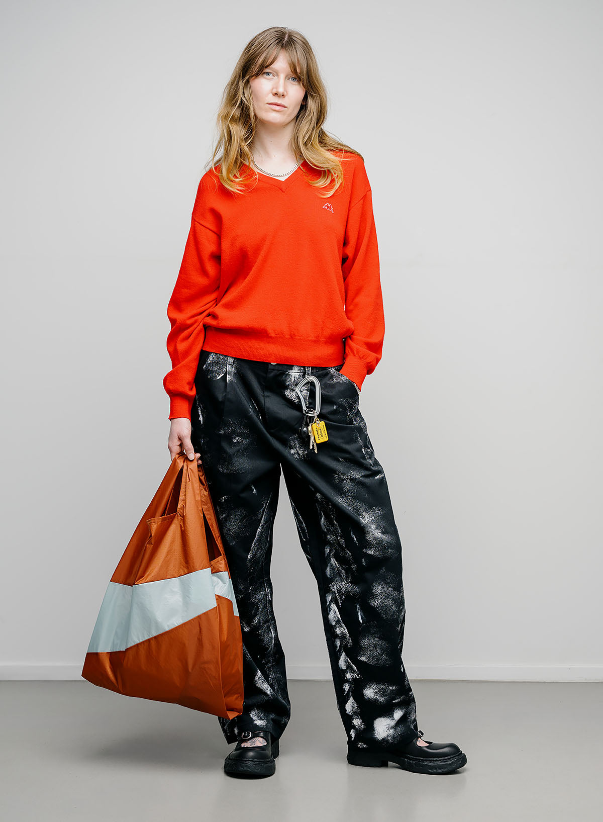 "THE NEW SHOPPING BAG" LARGE (CINNAMON/SURF SPRAY)