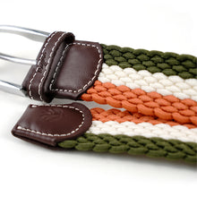 Load image into Gallery viewer, MAGENTA SKATEBOARDS - &quot;TRI&quot; BRAIDED BELT (GREEN/WHITE/ORANGE)
