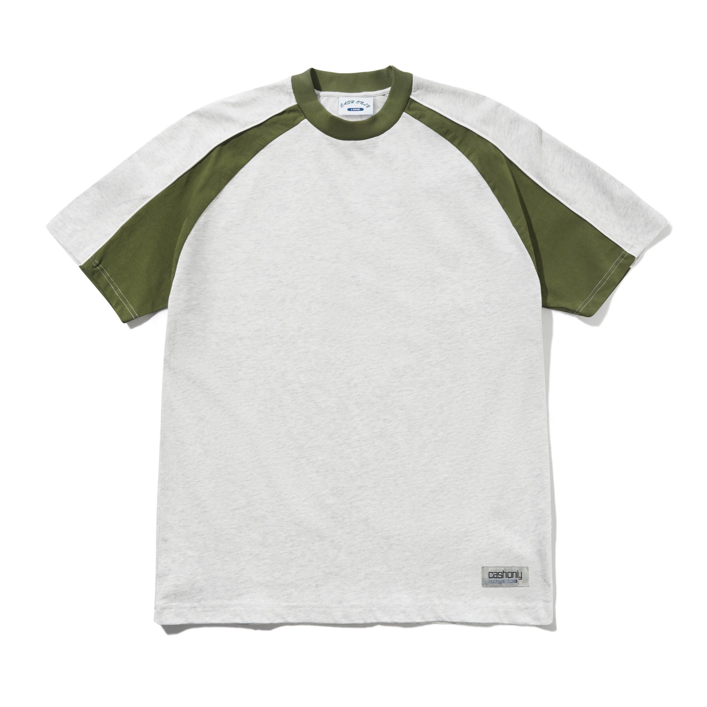 "TRACK PANEL" T-SHIRT (ASH/ARMY)