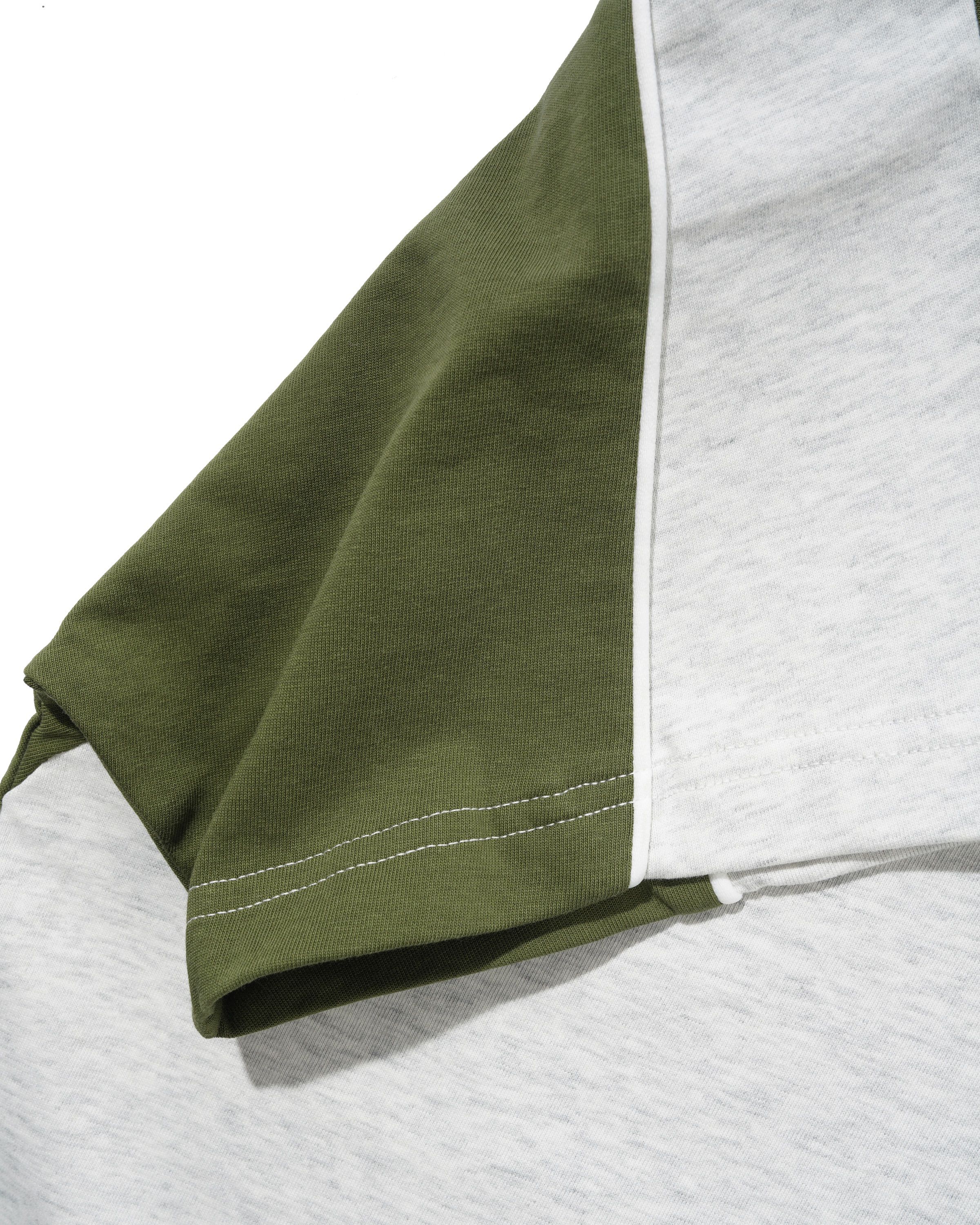 "TRACK PANEL" T-SHIRT (ASH/ARMY)-3