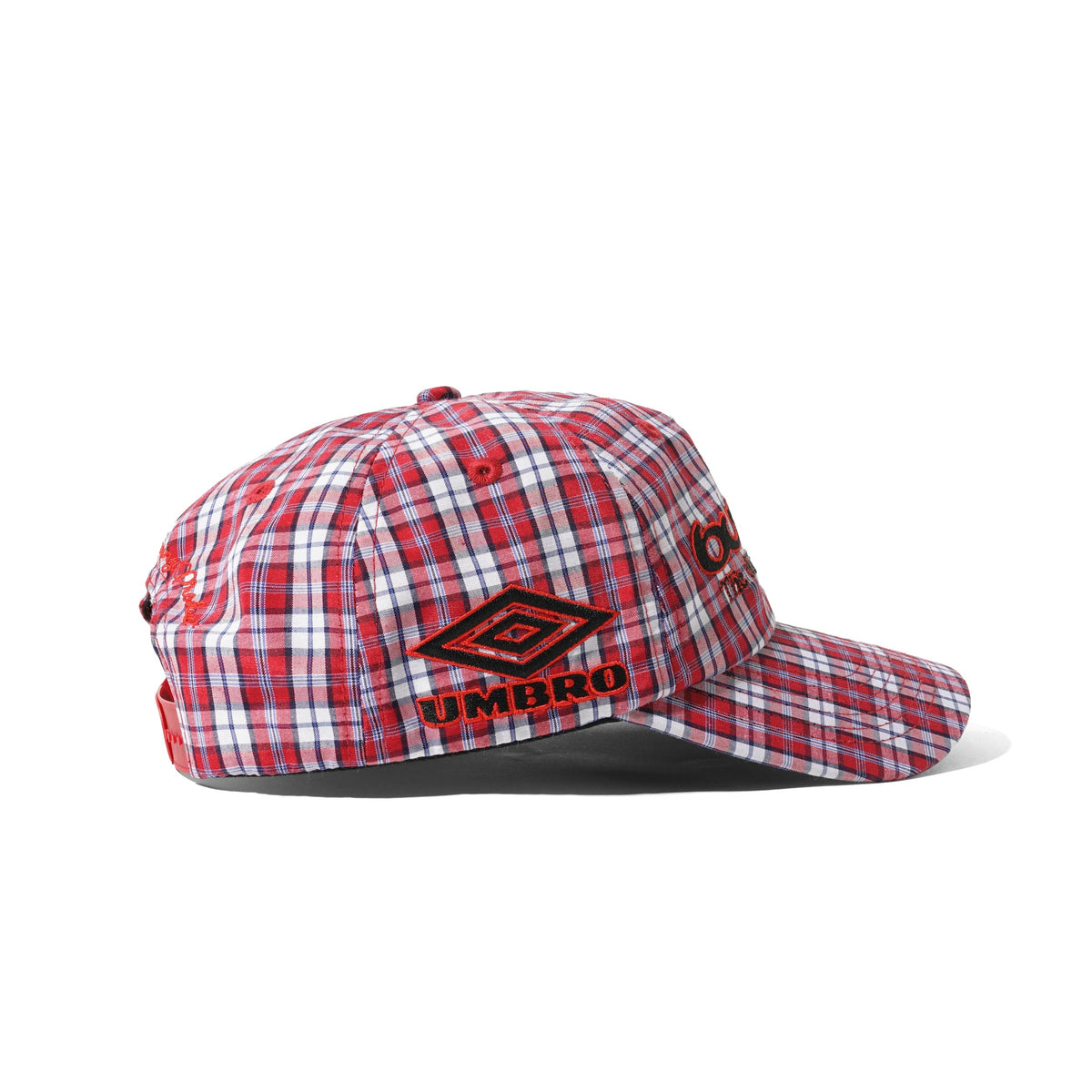 "VICTORY" 5 PANEL HAT (RED PLAID)-3