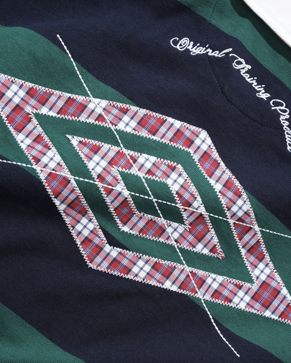"VICTORY" RUGBY POLO (NAVY/FOREST)-3