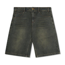 Afbeelding in Gallery-weergave laden, BUTTER GOODS - &quot;WARPED&quot; DENIM SHORTS (DIRTY WASH INDIGO)

