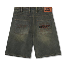Afbeelding in Gallery-weergave laden, BUTTER GOODS - &quot;WARPED&quot; DENIM SHORTS (DIRTY WASH INDIGO)
