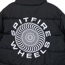 Lade das Bild in den Galerie-Viewer, SPITFIRE WHEELS - &quot;CLASSIC &#39;87 SWIRL&quot; PUFFER JACKET (BLACK)
