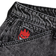 Cargar imagen en el visor de la galería, SPITFIRE WHEELS - &quot;BIGHEAD FILL&quot; DENIM PANTS (BLACK STONE WASH)
