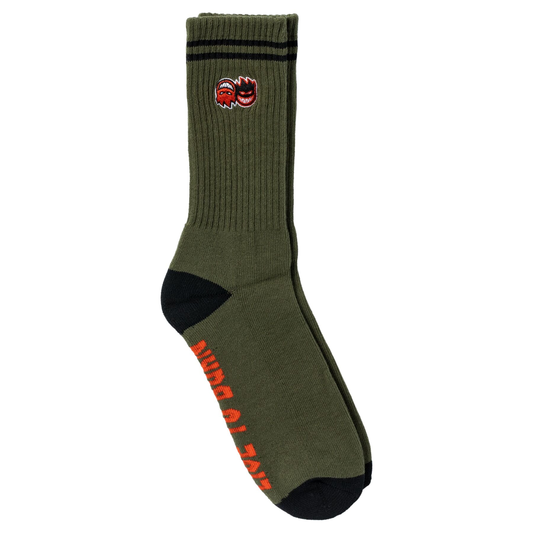 "ETERNAL FILL" EMBROIDERED SOCKS (OLIVE)