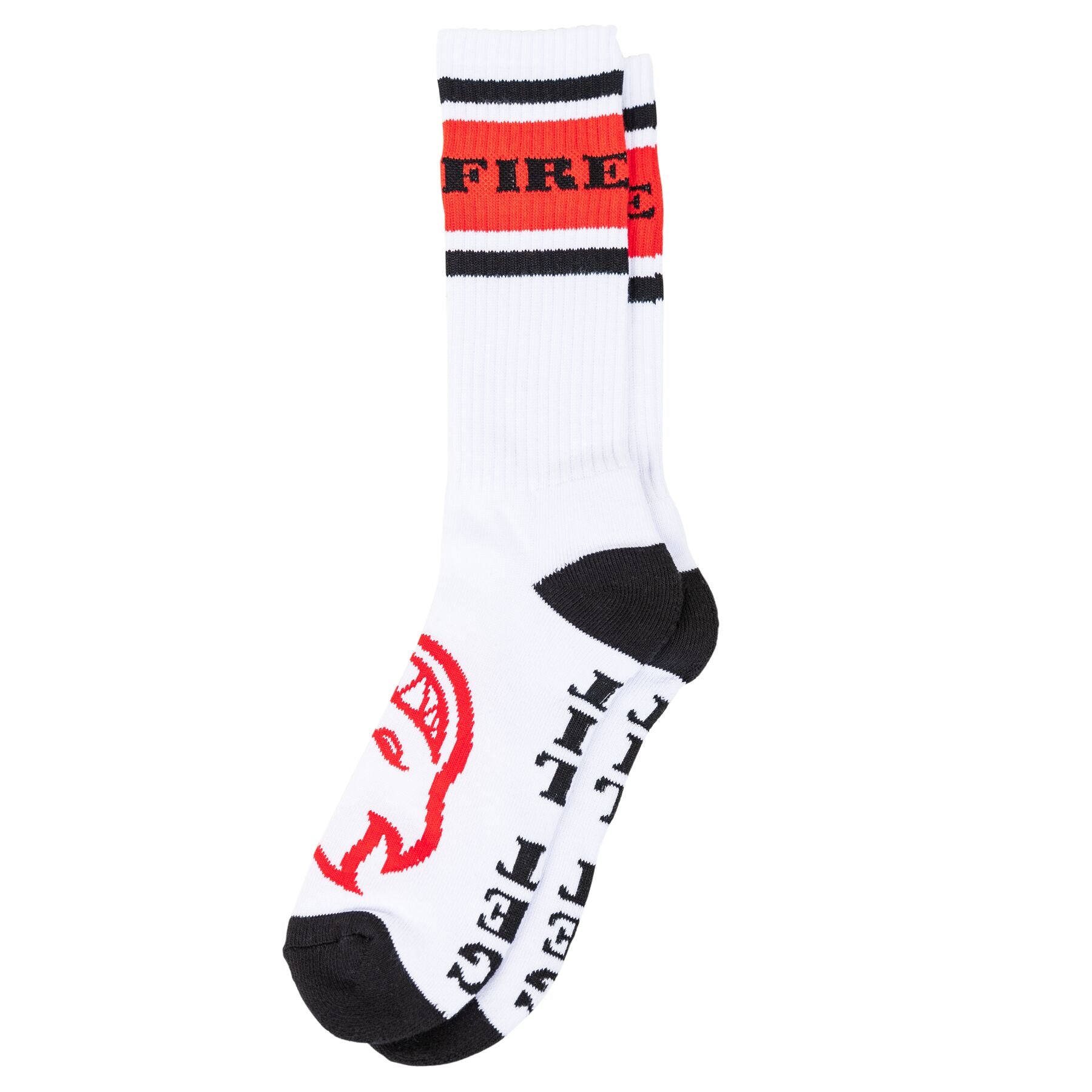 SPITFIRE WHEELS - "CLASSIC '87 BIGHEAD" EMBROIDERED SOCKS (WHITE)
